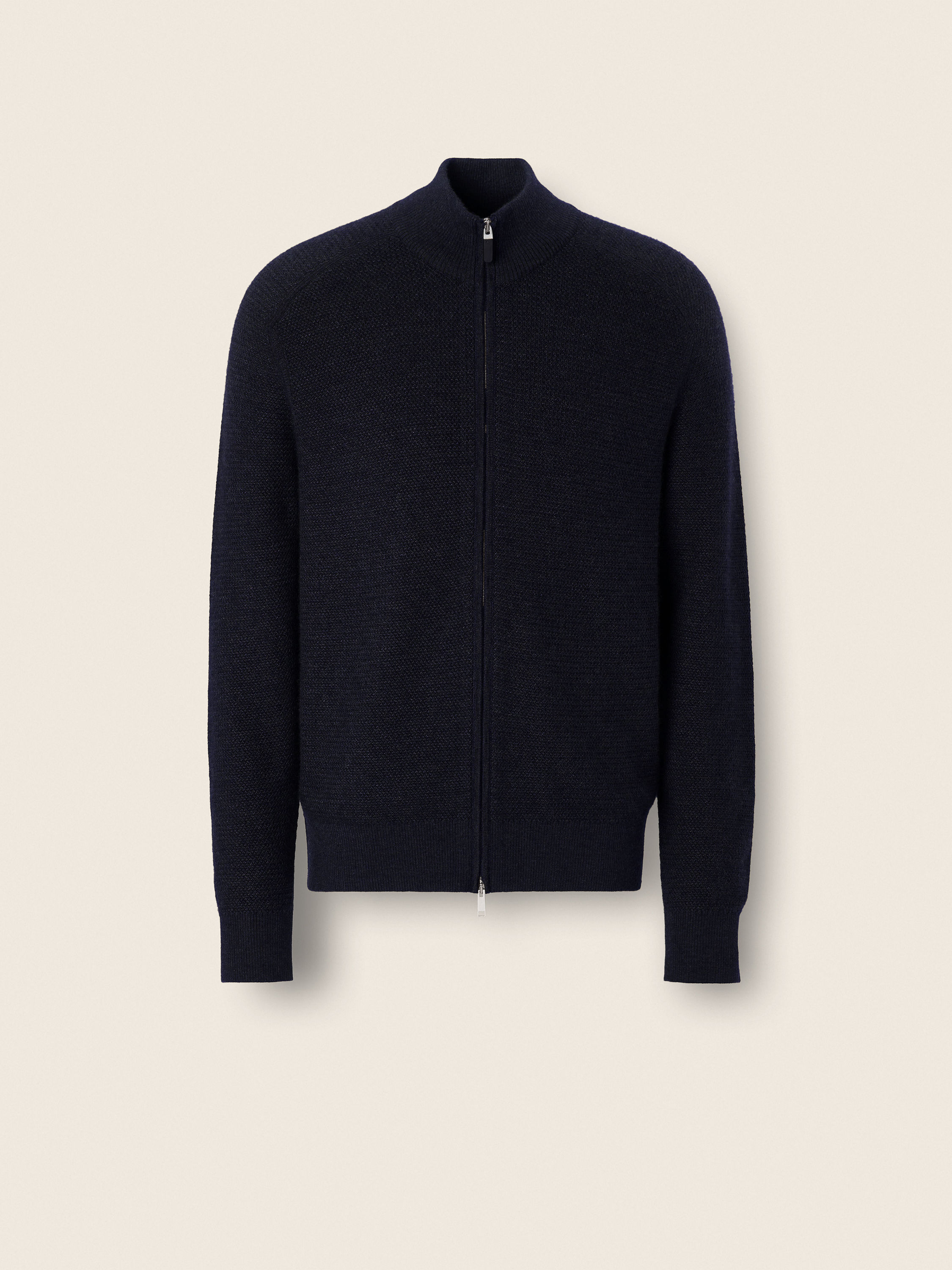 Navy Blue Cashseta Full Zip Cardigan Main product photo