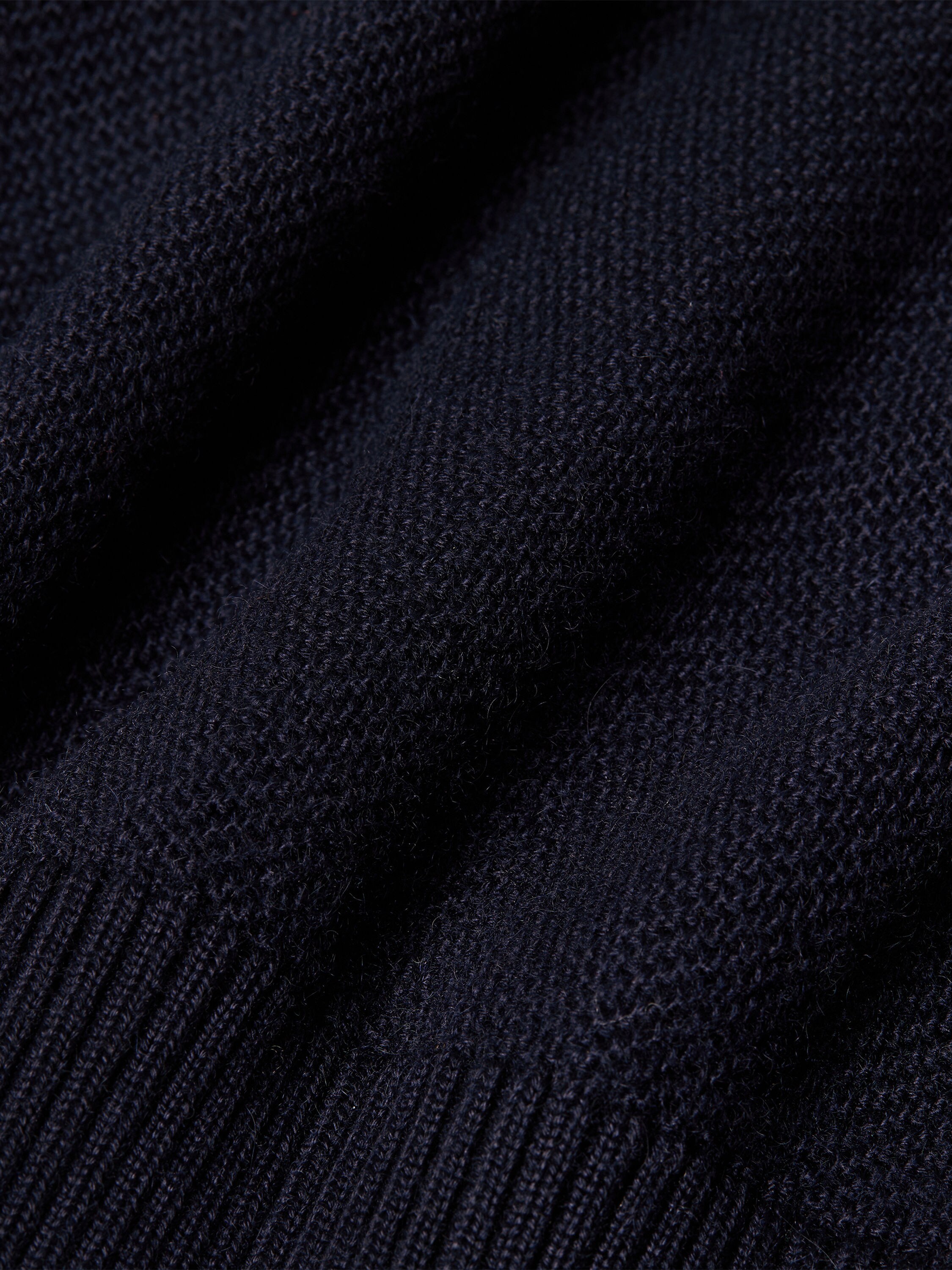 Navy Blue Cashseta Full Zip Cardigan Product detail photo #4