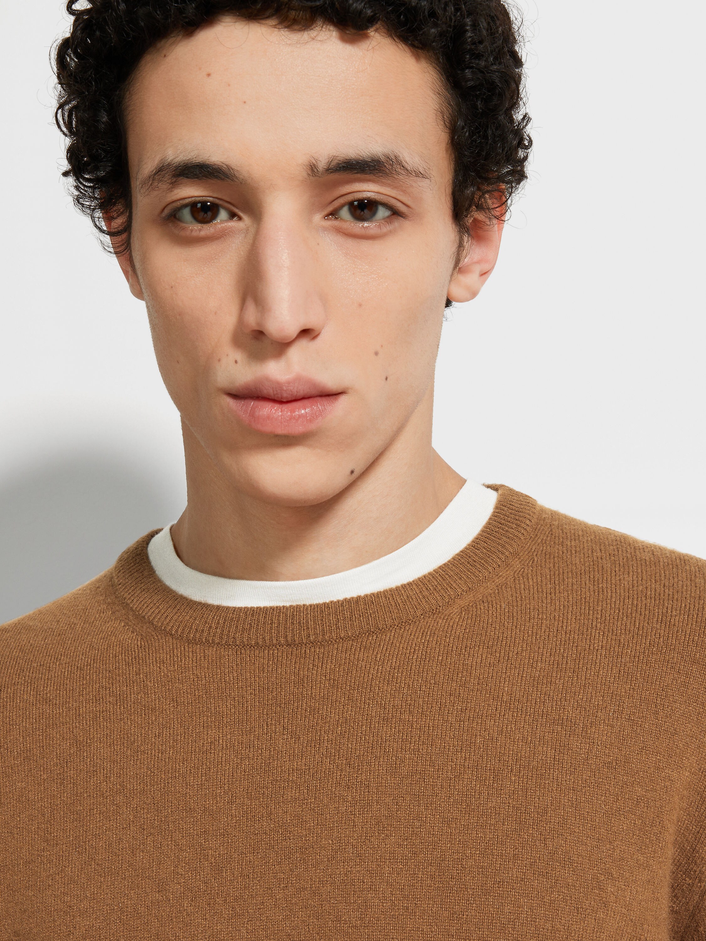 Dark Foliage Mélange Oasi Cashmere Crewneck Product detail photo #1