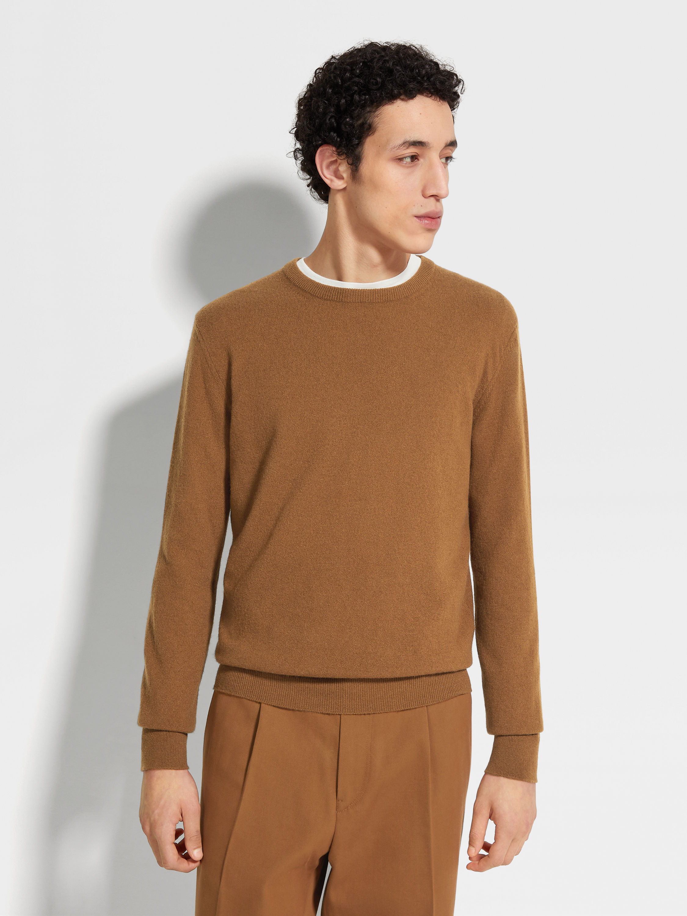 Dark Foliage Mélange Oasi Cashmere Crewneck Product detail photo #3