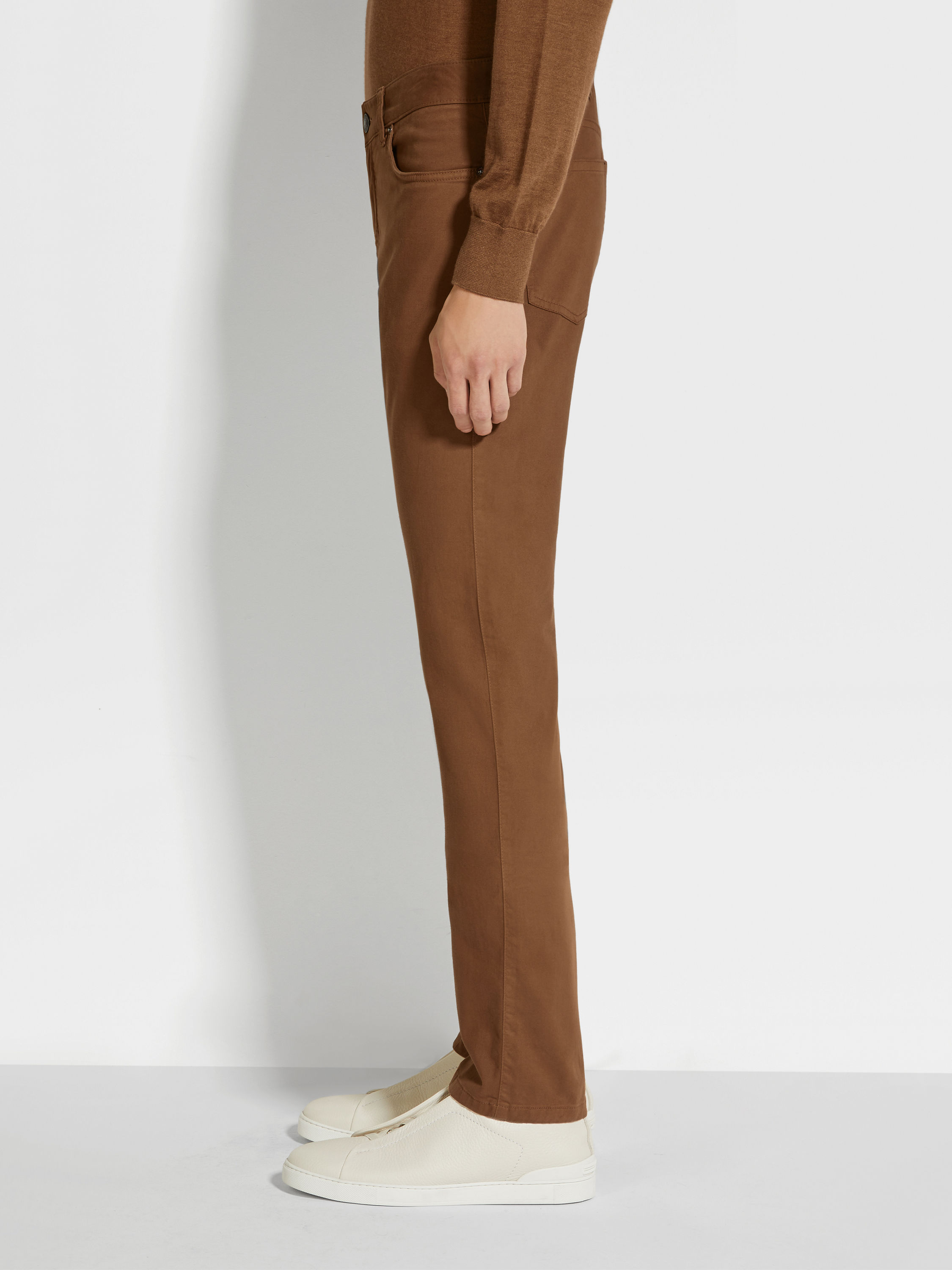 深 Foliage 色弹力棉质 Roccia 牛仔裤 产品细节图 #2