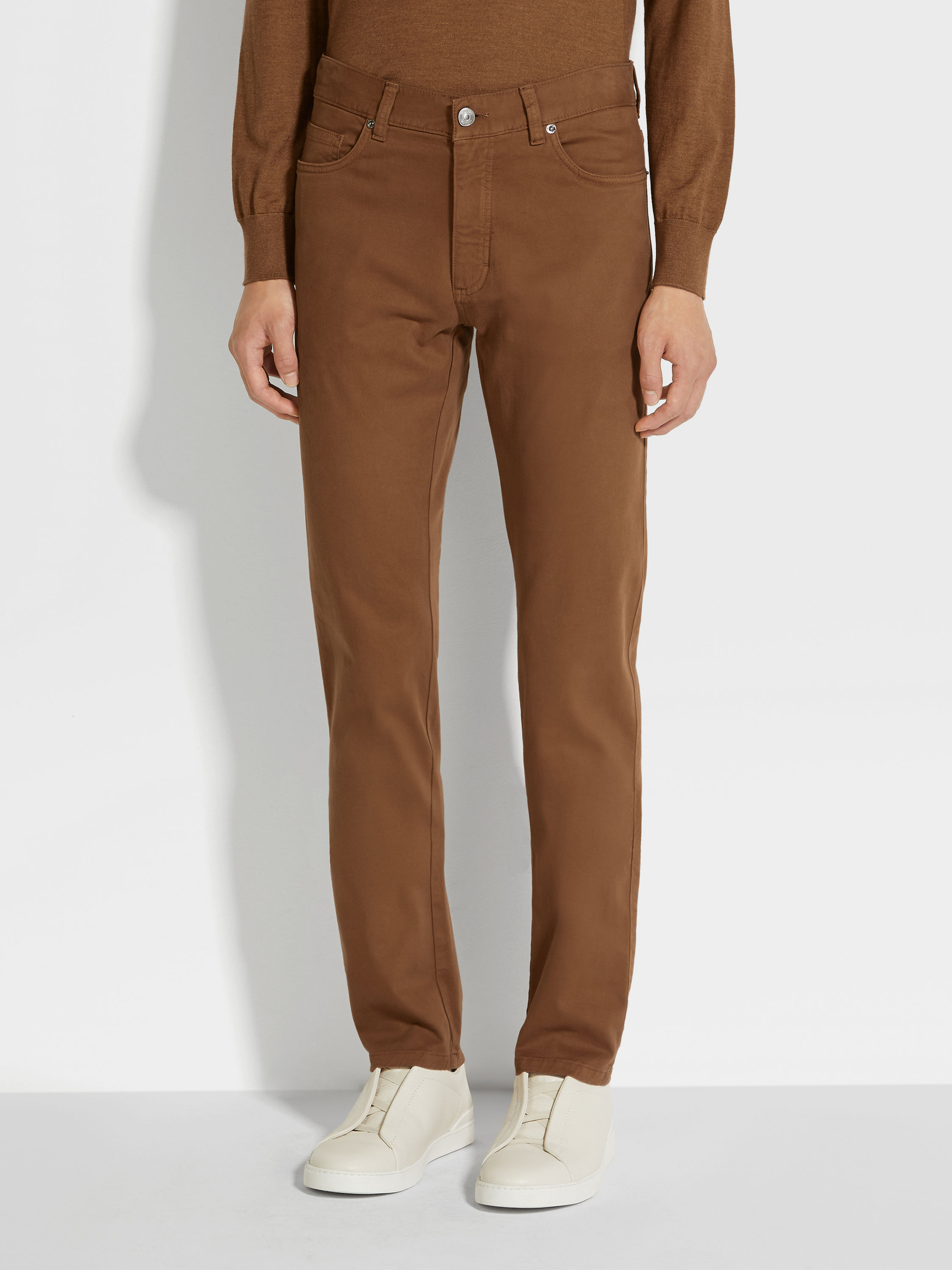 深 Foliage 色弹力棉质 Roccia 牛仔裤 产品细节图 #3