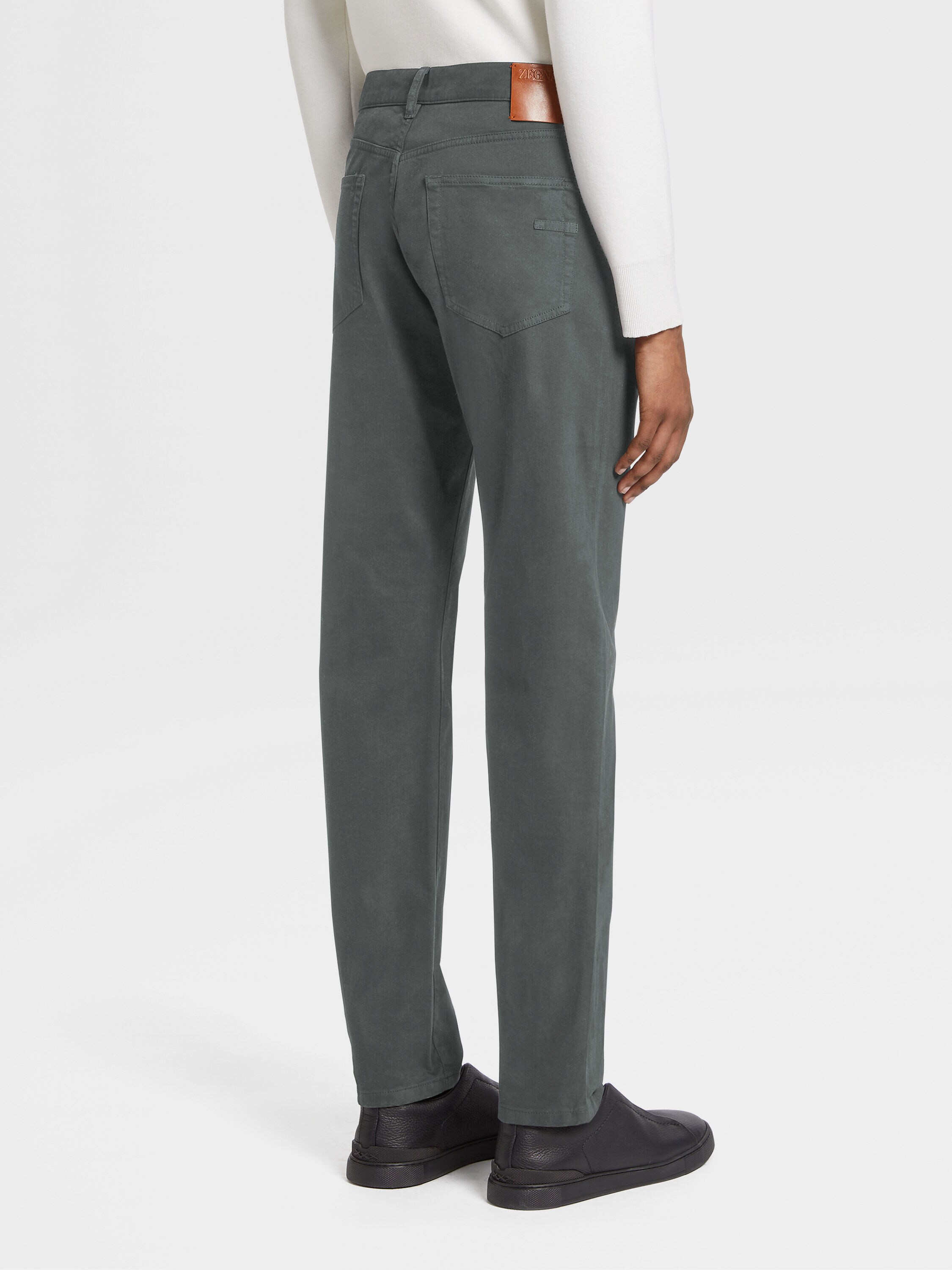 浅灰色弹力棉质 Roccia 牛仔裤 產品細節圖 #2