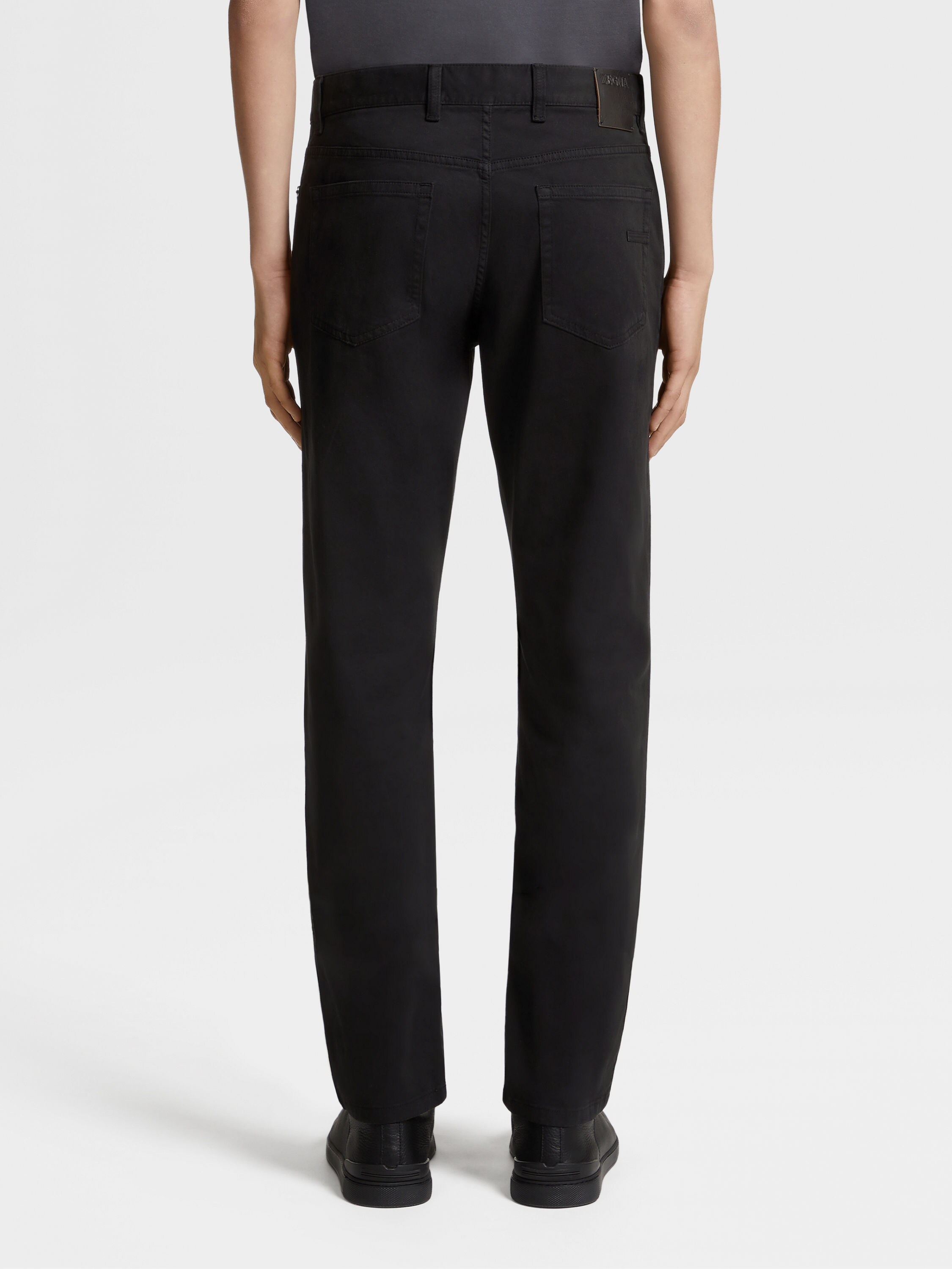 黑色弹力棉质 Roccia 牛仔裤 產品細節圖 #2