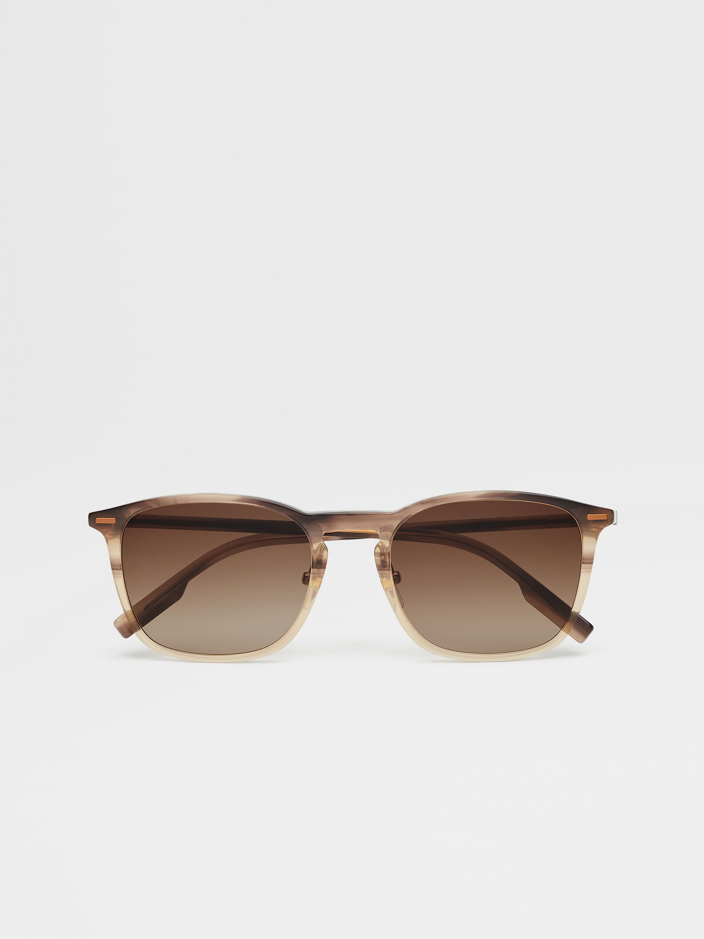 Striped Brown Gradient Opal Acetate Leggerissimo Sunglasses