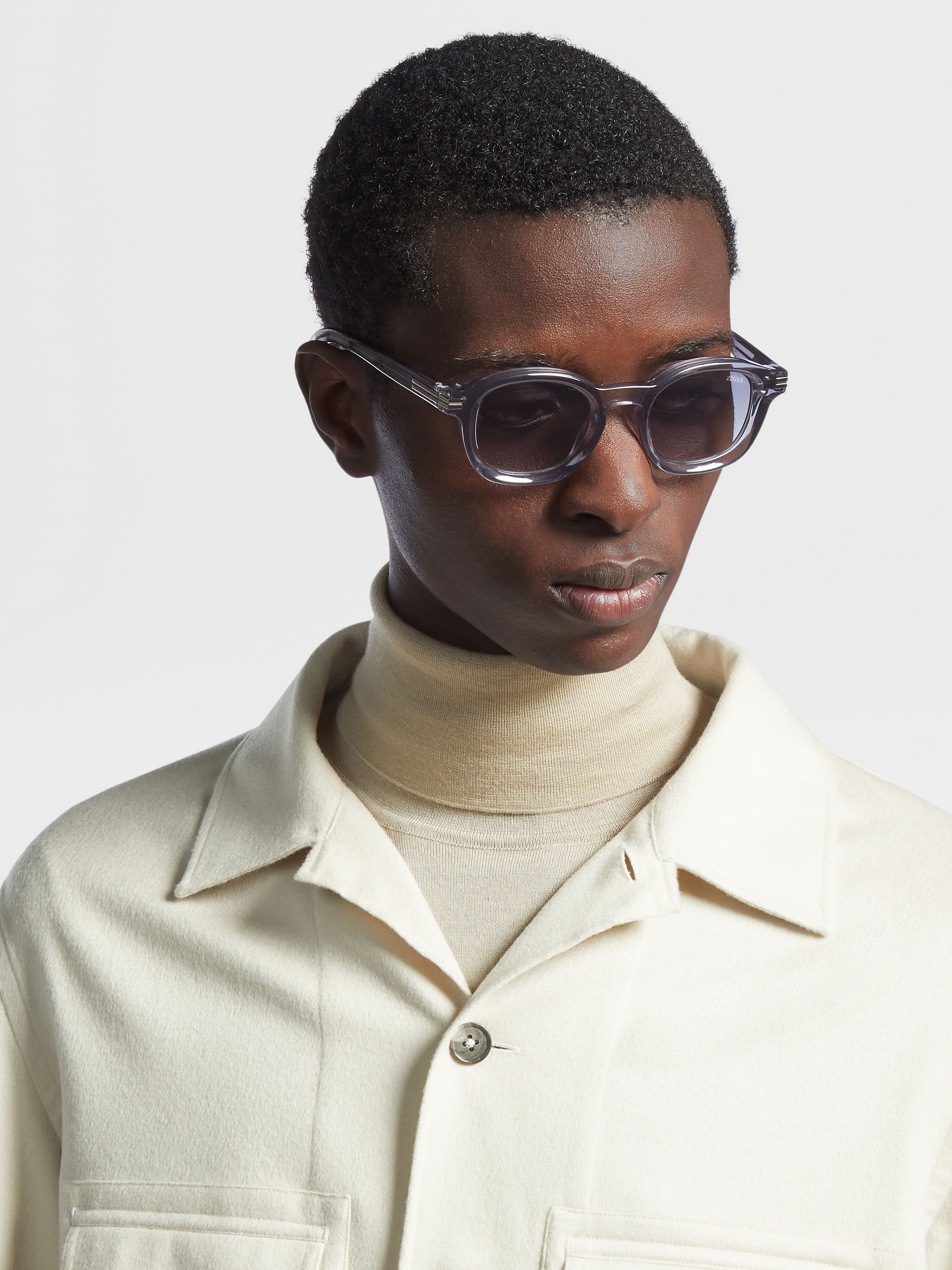 透明灰色 Aurora I 醋酸纤维太阳镜 產品細節圖 #3