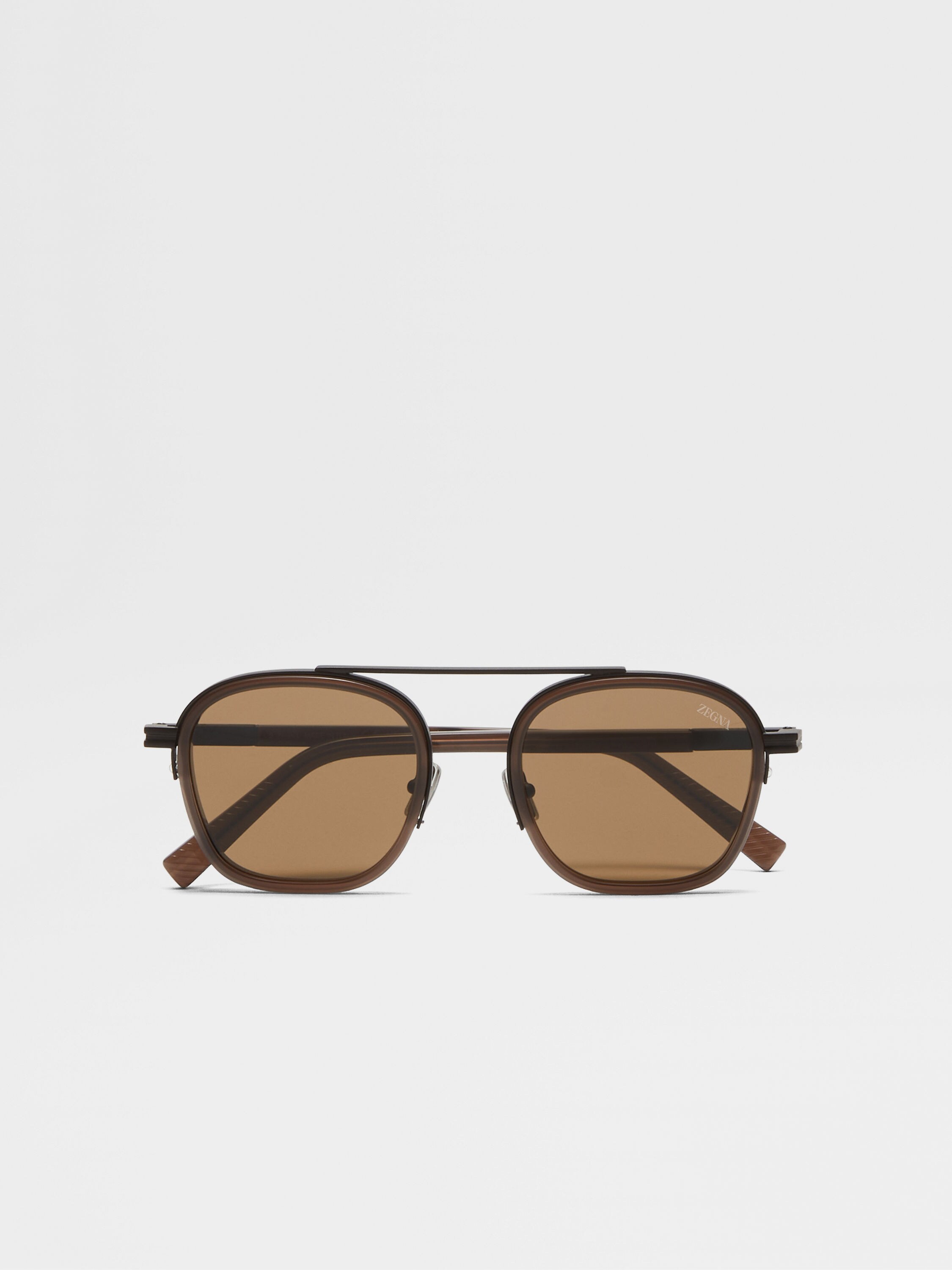 Dark Brown Orizzonte I Acetate and Metal Sunglasses Main product photo