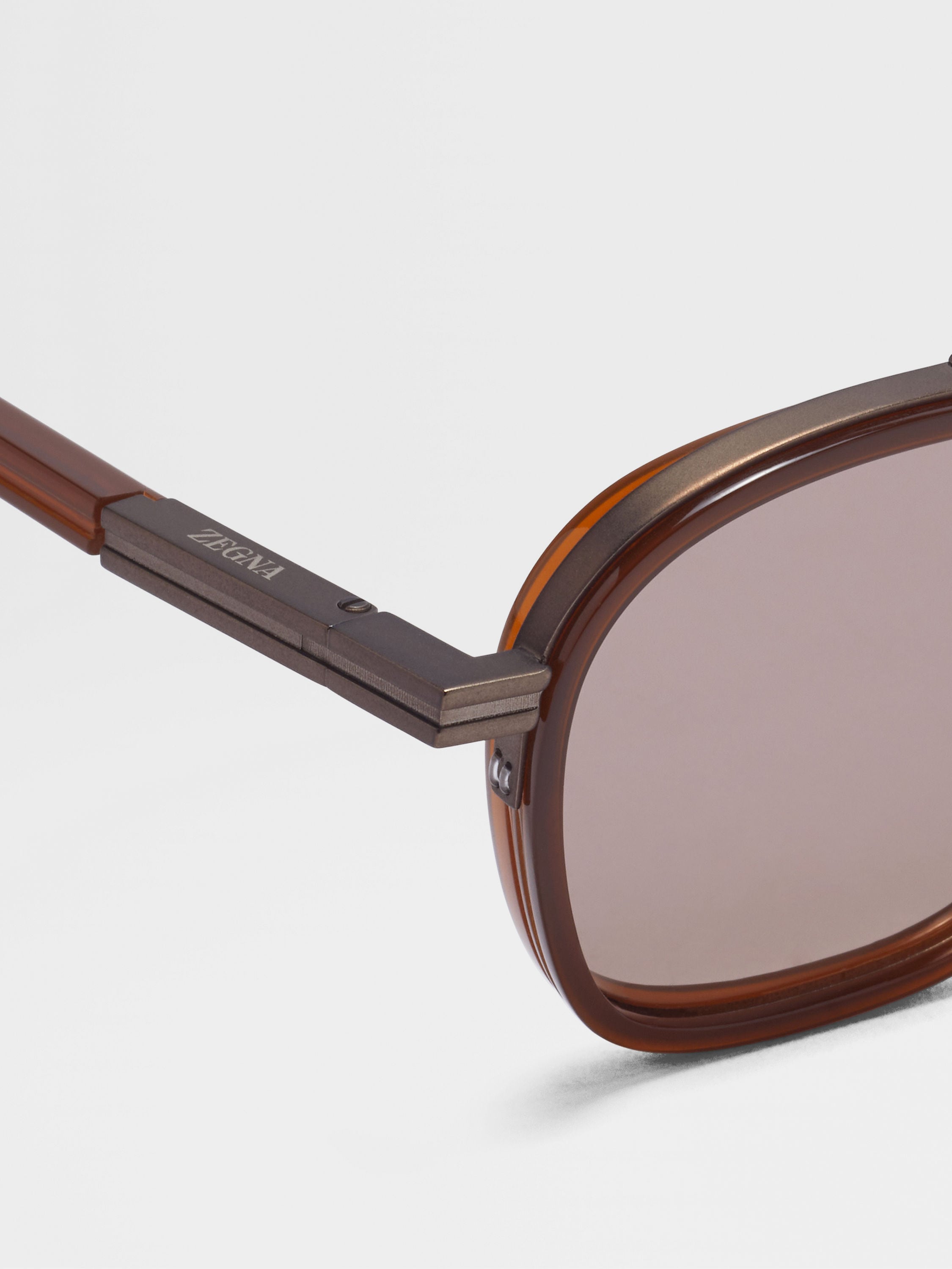 深 Foliage 色 Orizzonte I 醋酸纤维和金属太阳镜 產品細節圖 #1