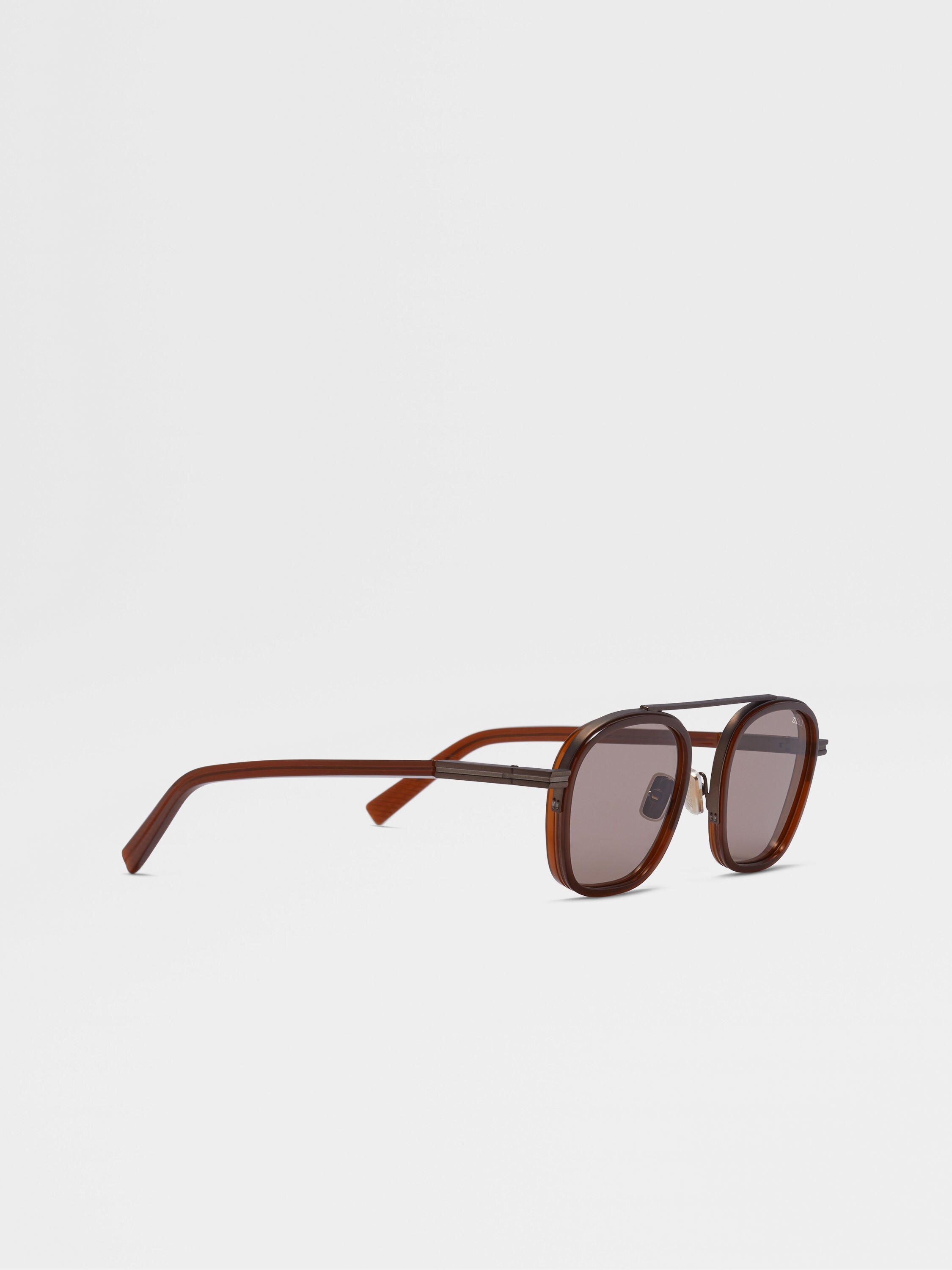 深 Foliage 色 Orizzonte I 醋酸纤维和金属太阳镜 產品細節圖 #2