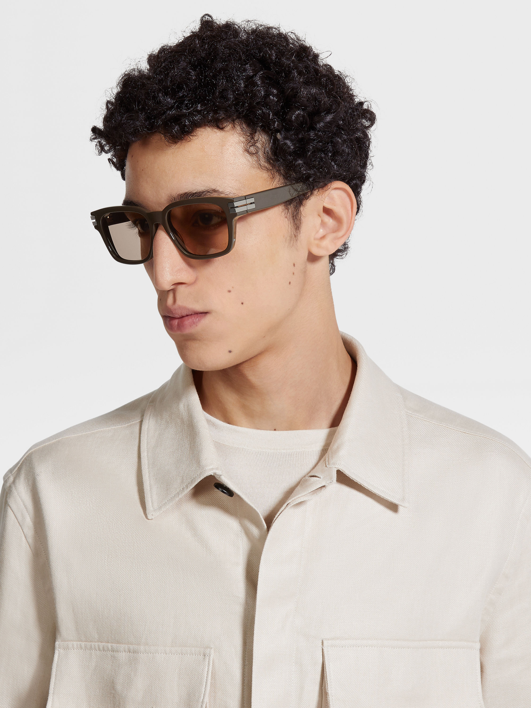 深绿色醋酸纤维太阳镜 产品细节图 #3