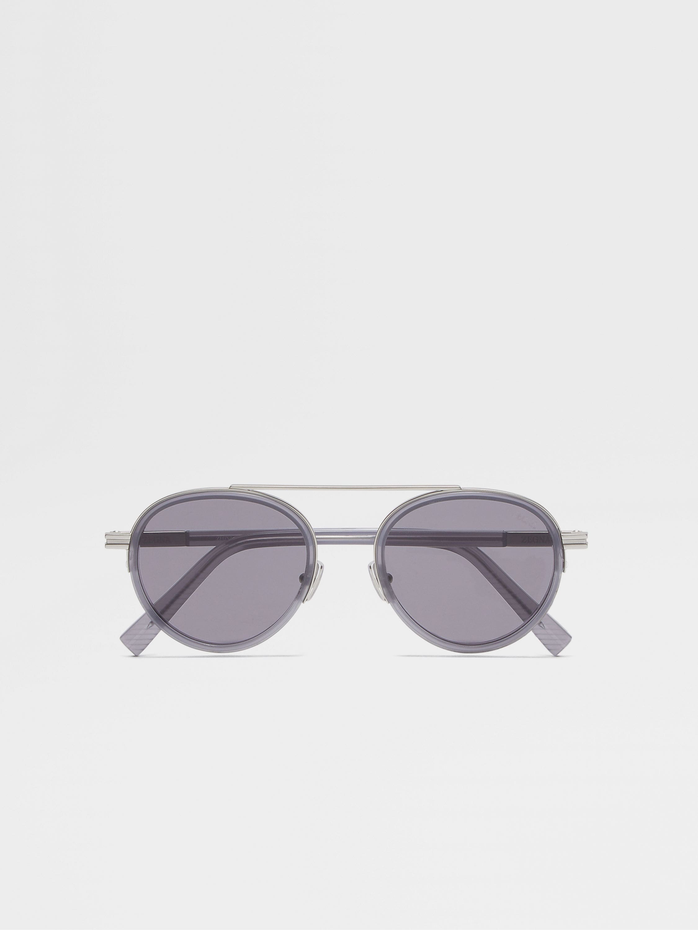 Opal Grey Orizzonte II Acetate and Metal Sunglasses