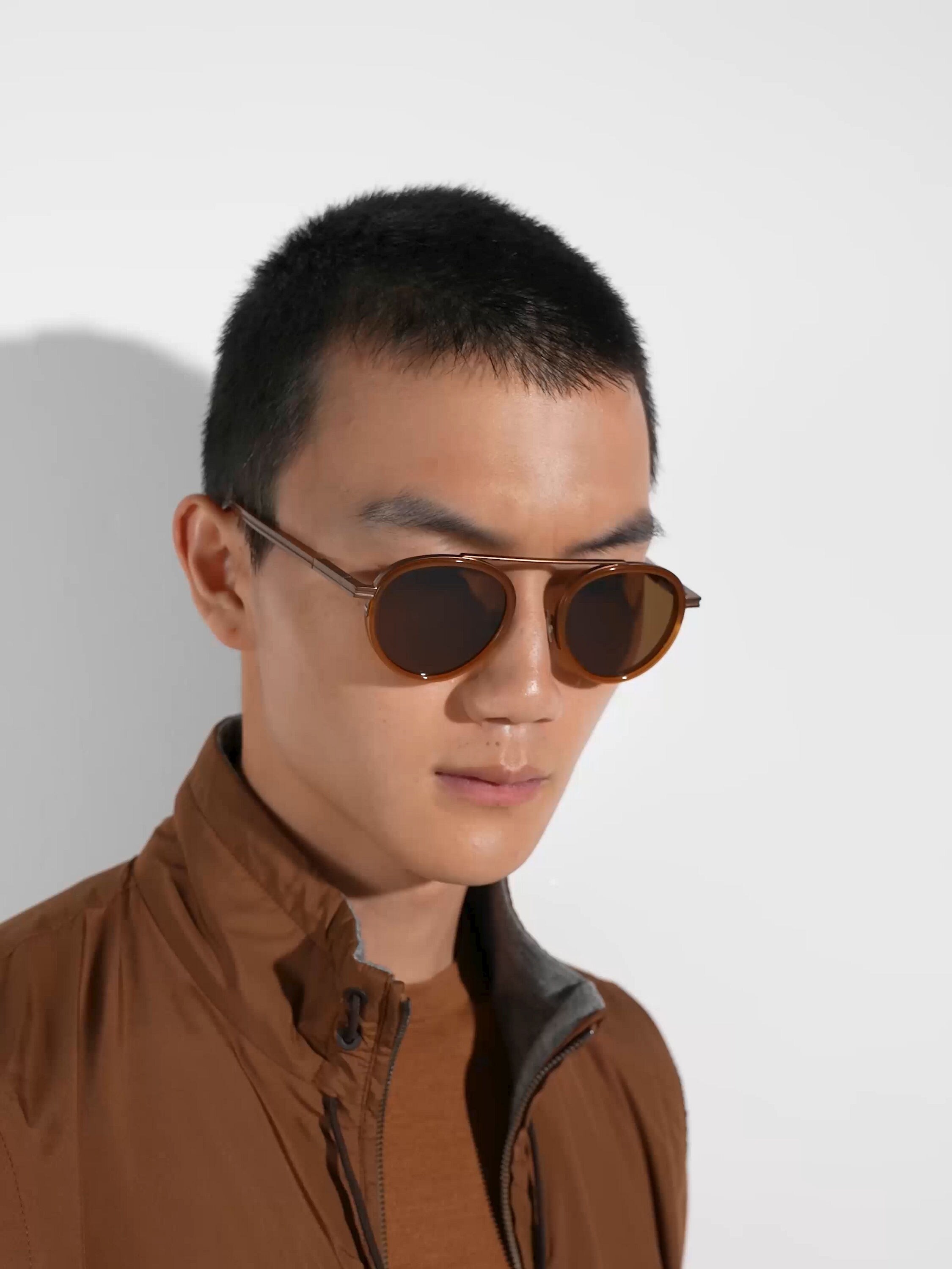 Foliage Orizzonte II Acetate and Metal Sunglasses