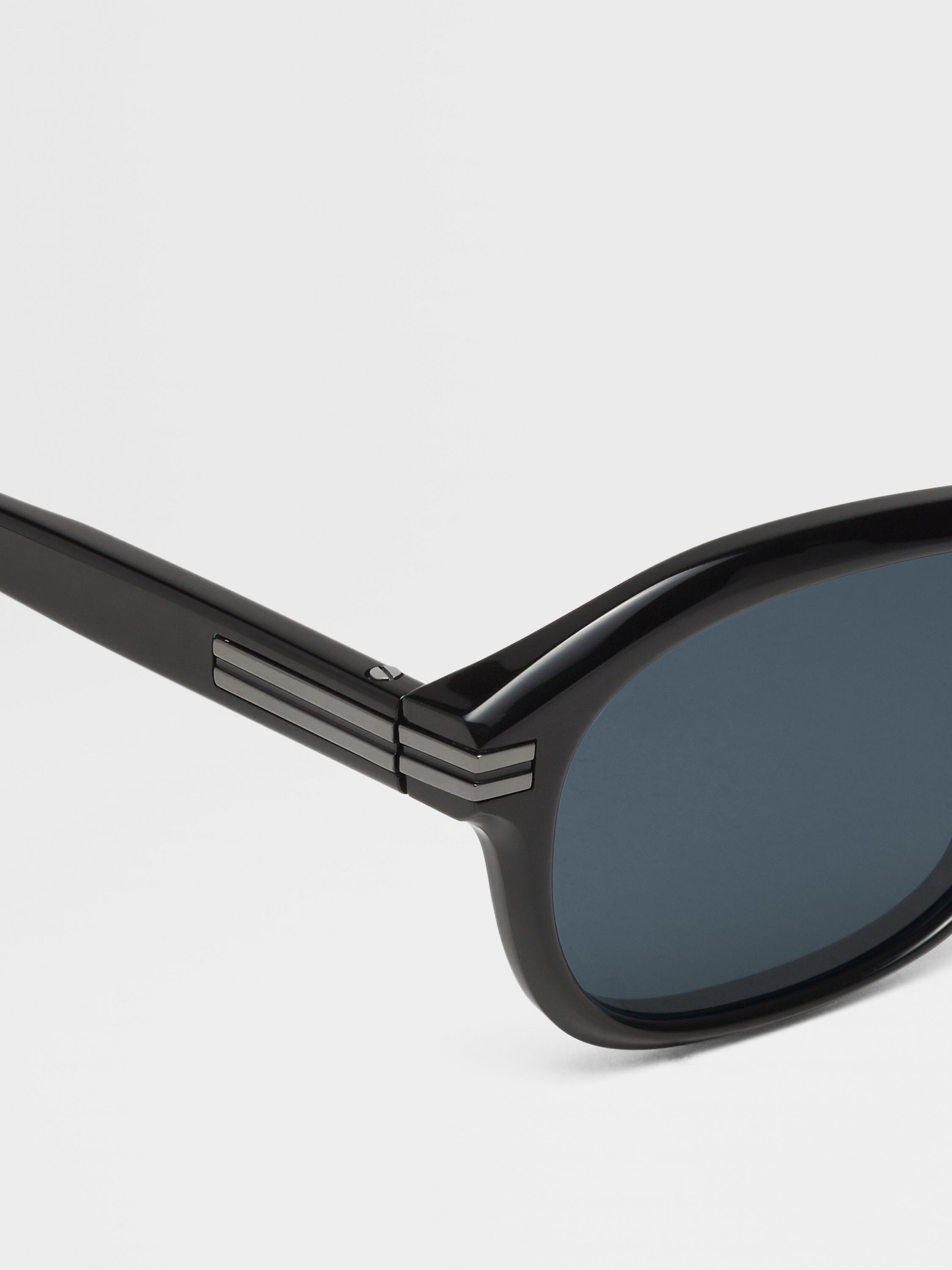Transparent Grey Acetate Sunglasses Product detail photo #1