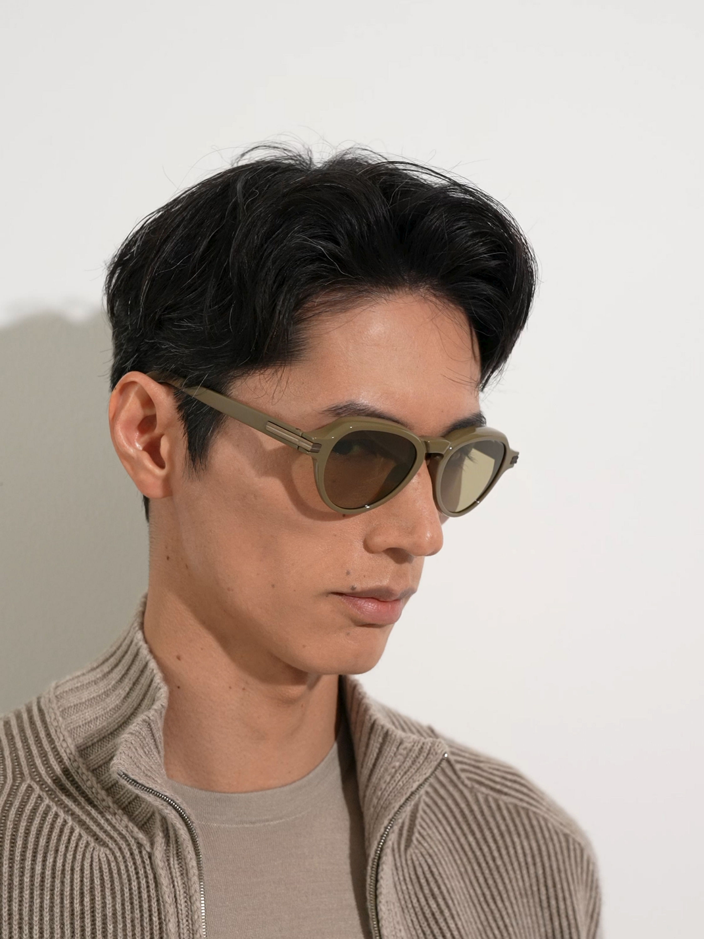 浅棕色醋酸纤维太阳镜