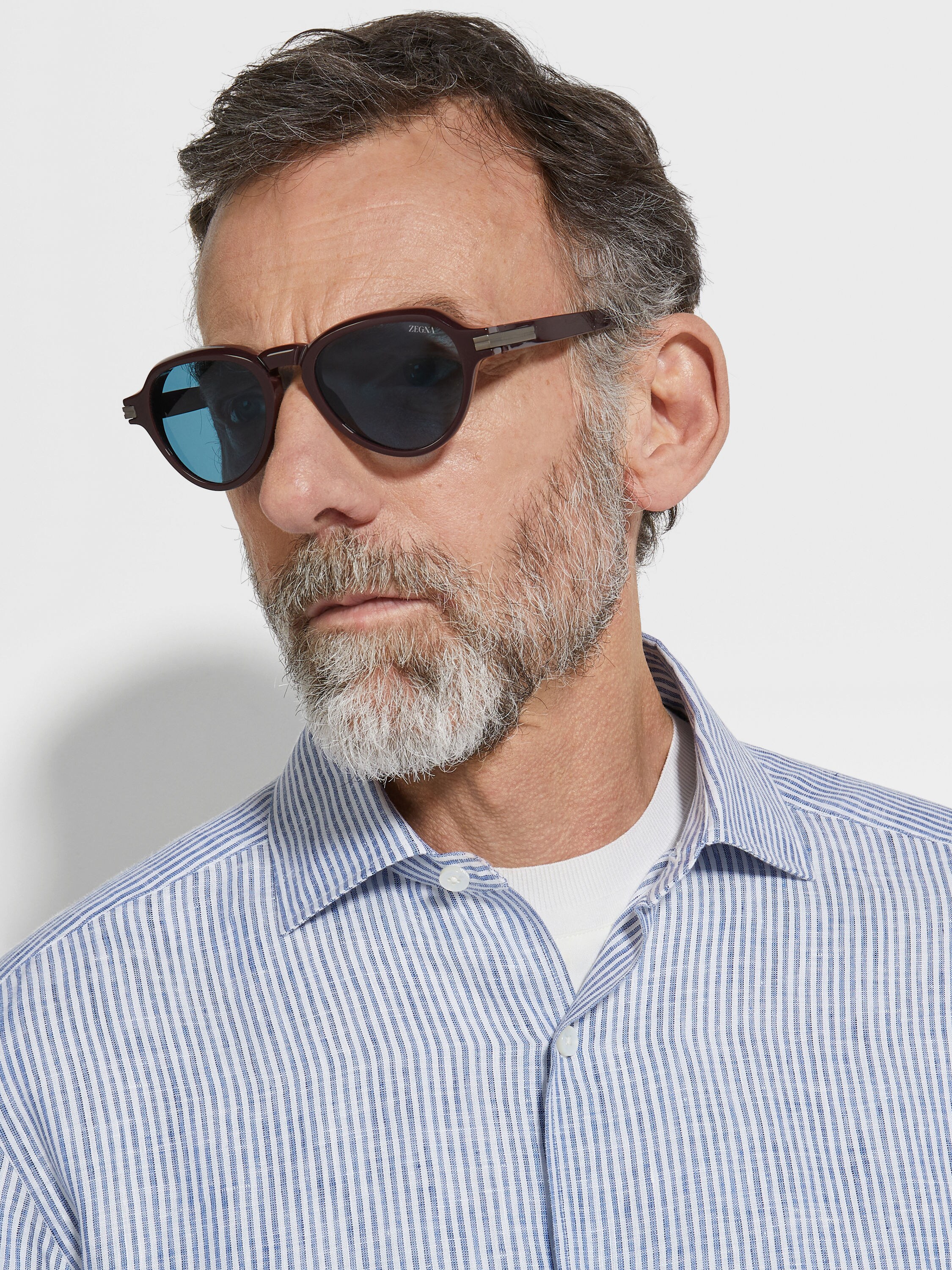 纯紫罗兰色醋酸纤维太阳镜 產品細節圖 #3