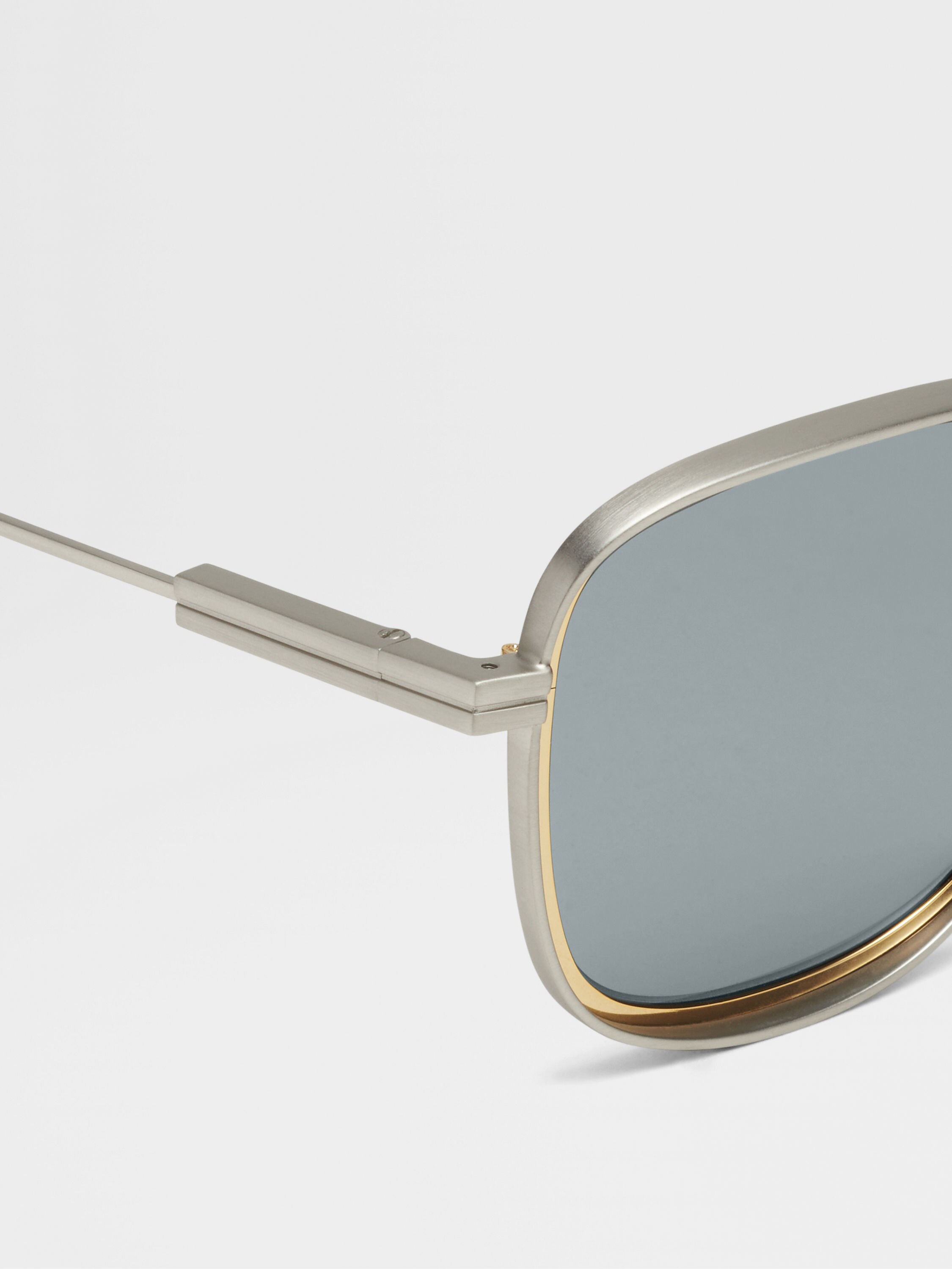 Satin Palladium Metal Sunglasses Product detail photo #1