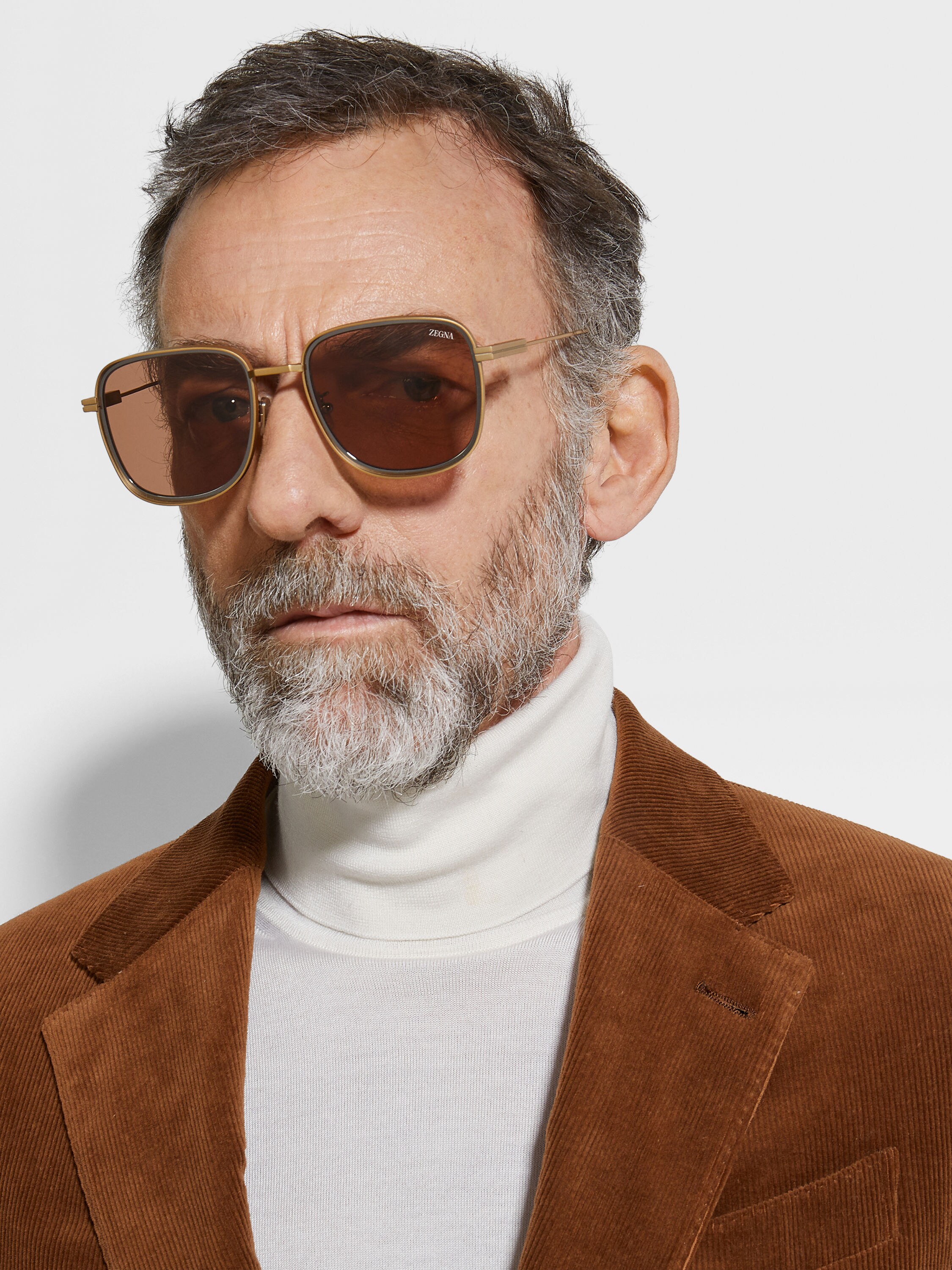 Satin Brass Metal Sunglasses Product detail photo #3