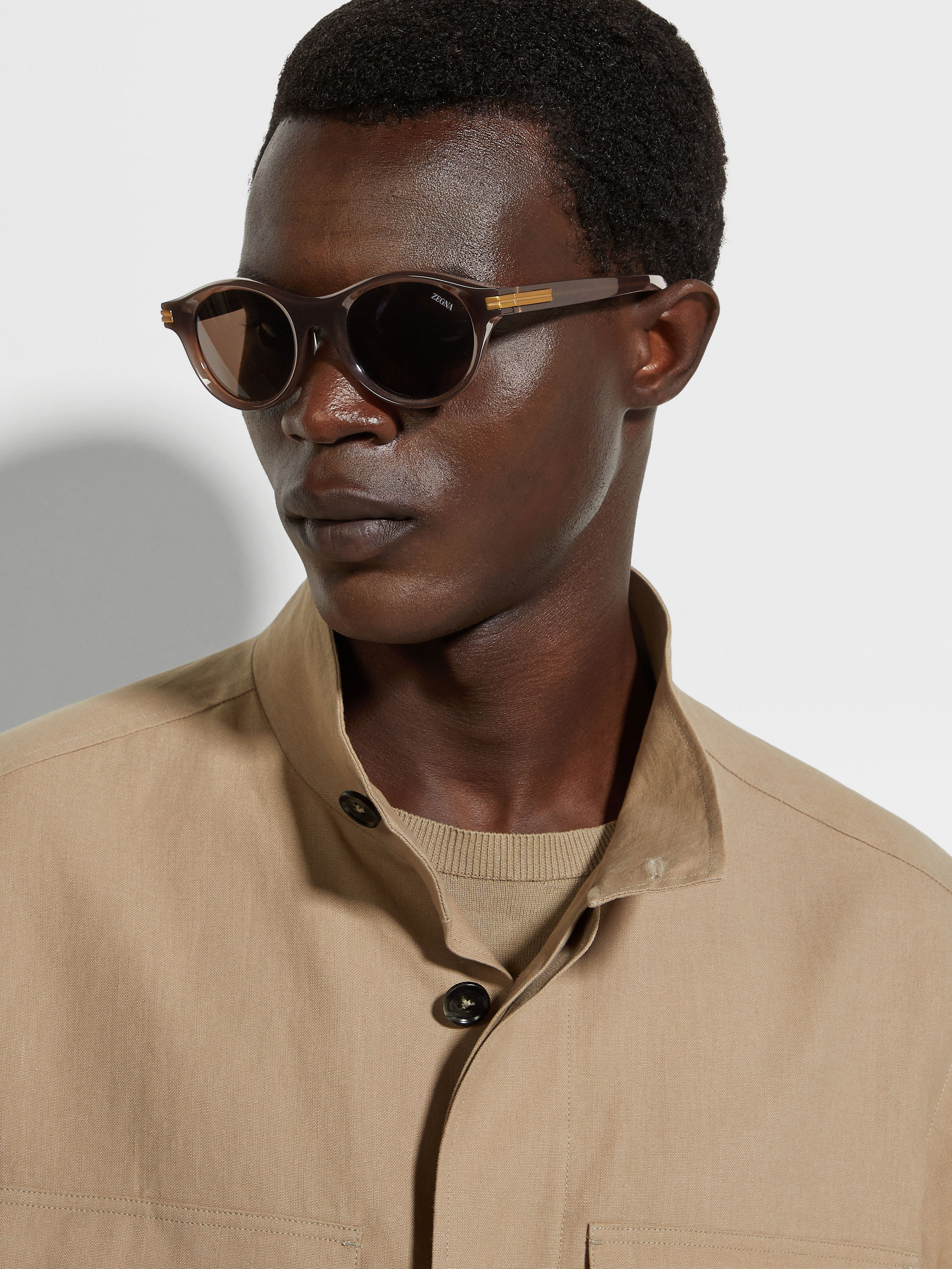 Dark Brown Acetate Sunglasses Product detail photo #3