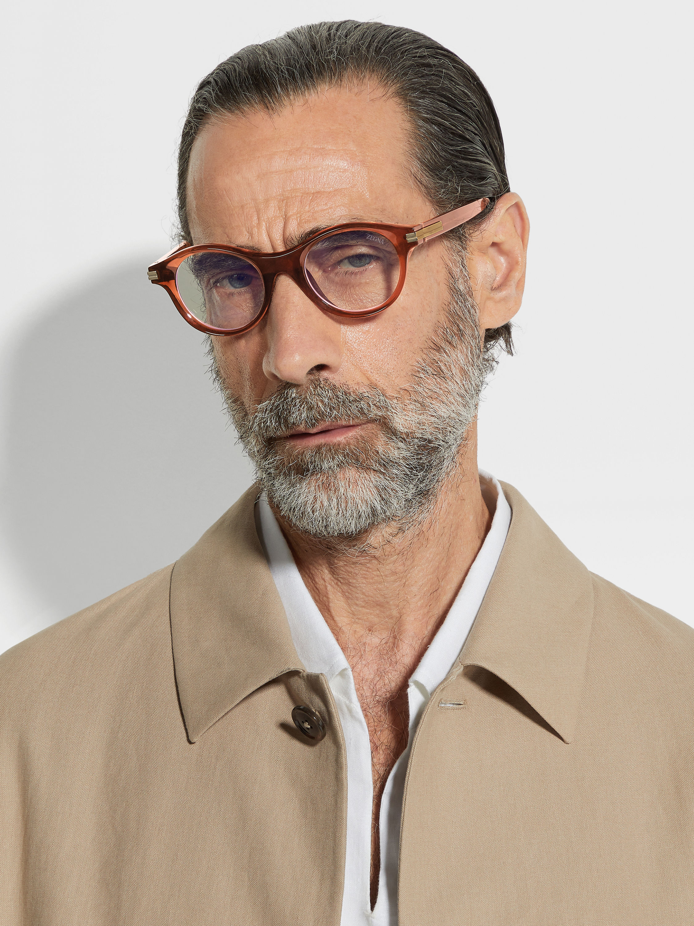 Transparent Dark Foliage Acetate Sunglasses Product detail photo #3