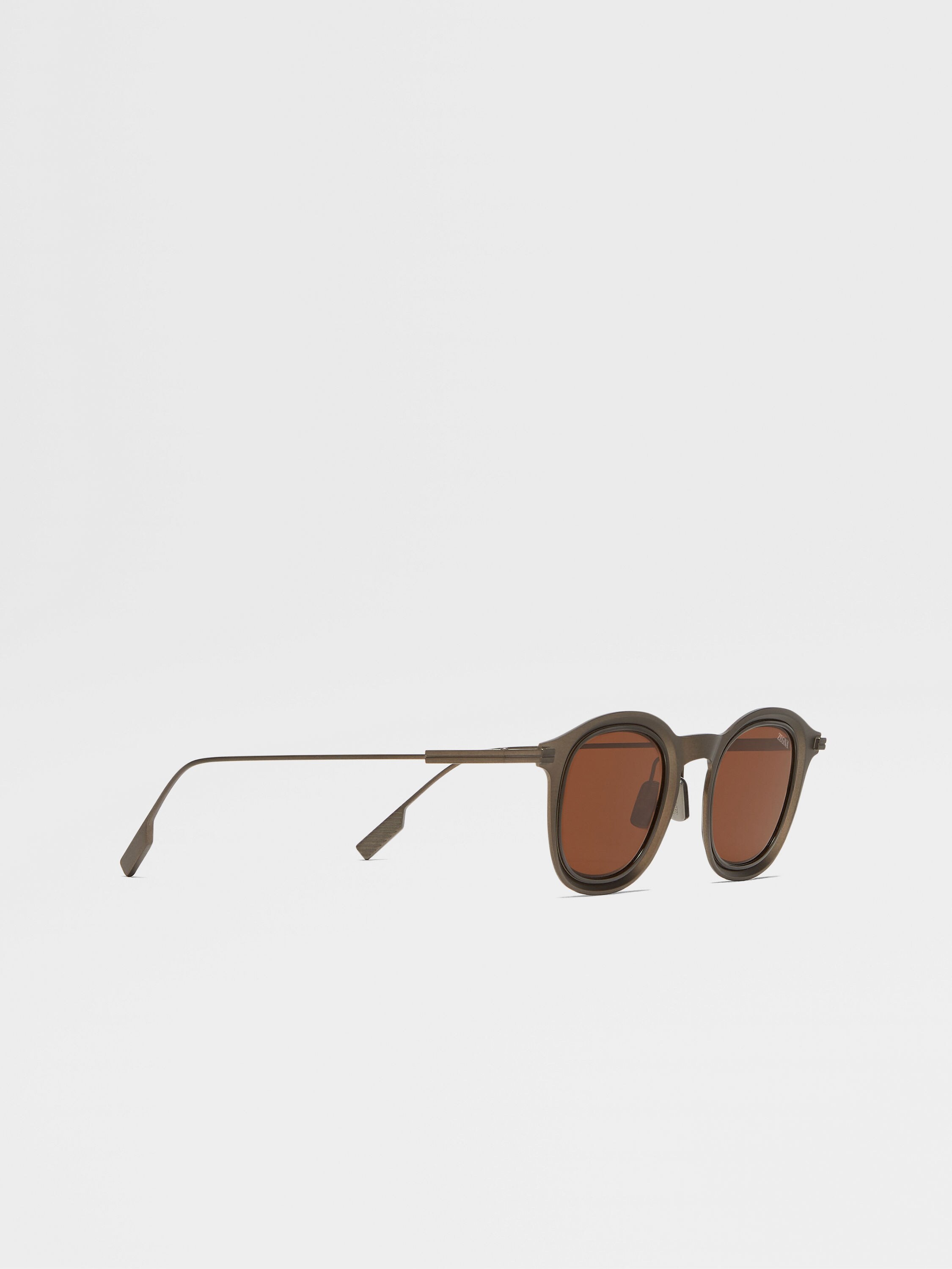 Light Brown Titanium Sunglasses Product detail photo #2