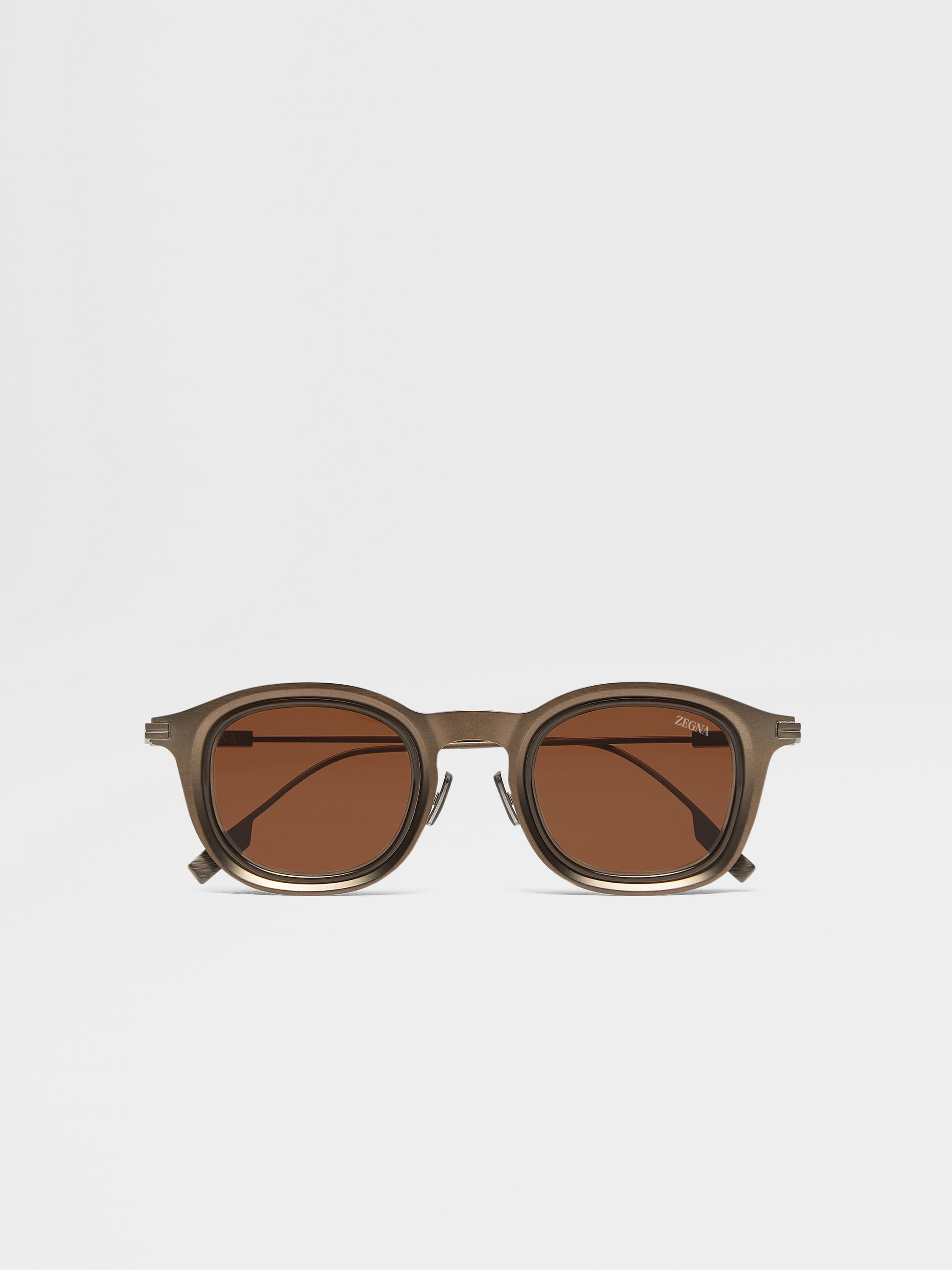 Light Brown Titanium Sunglasses Main product photo