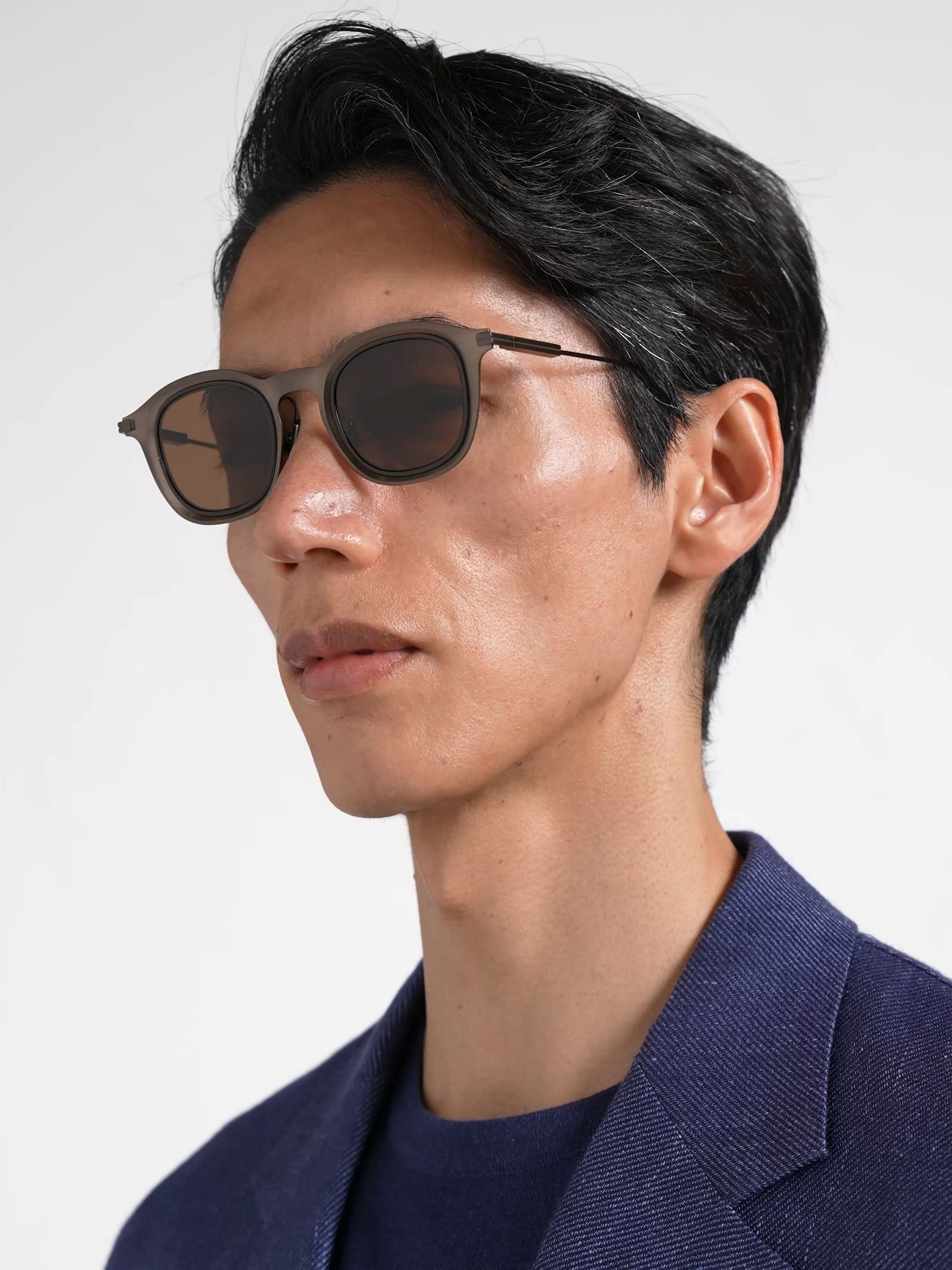 Light Brown Titanium Sunglasses