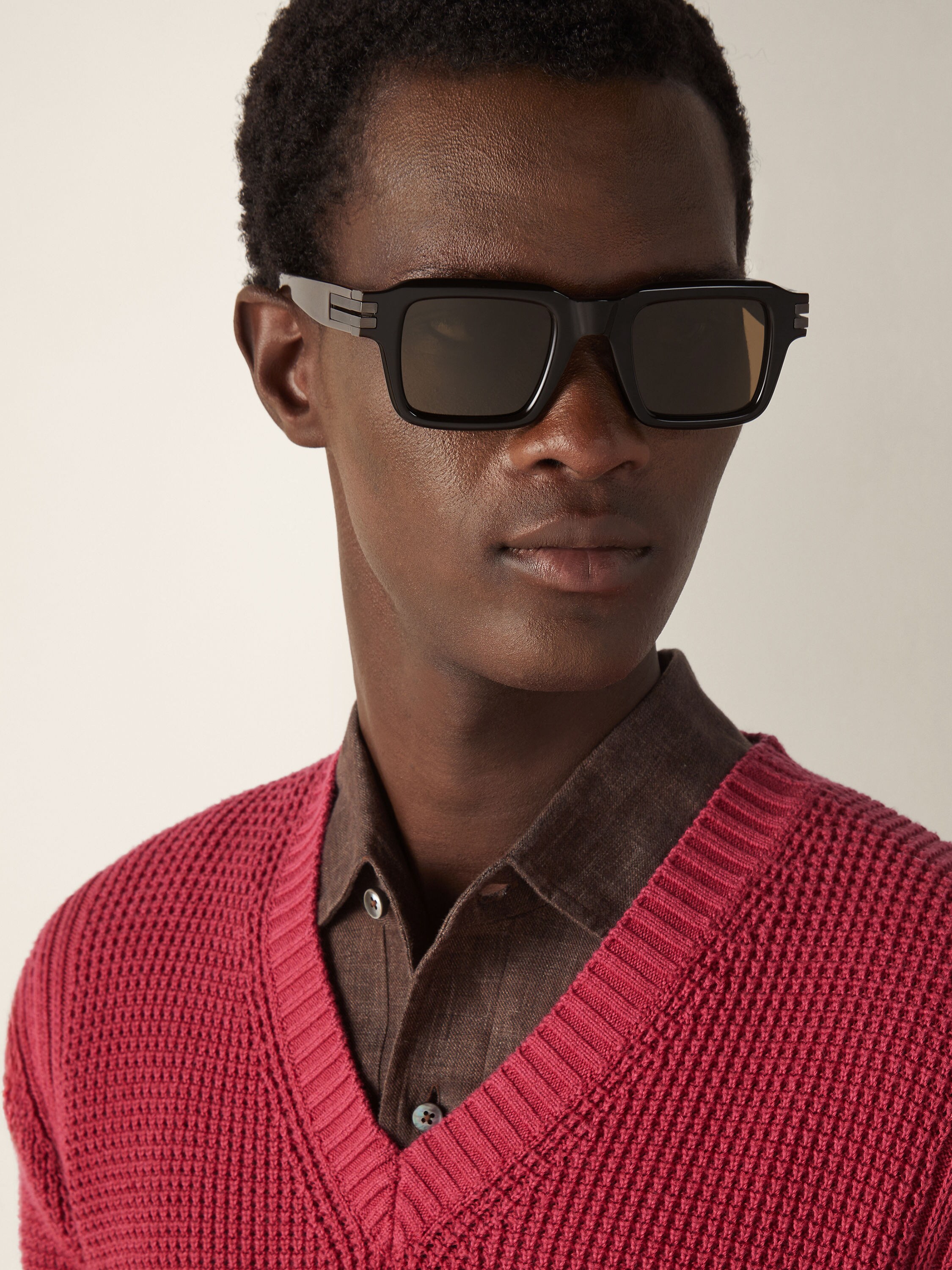 Dark Brown Acetate Sunglasses Product detail photo #3