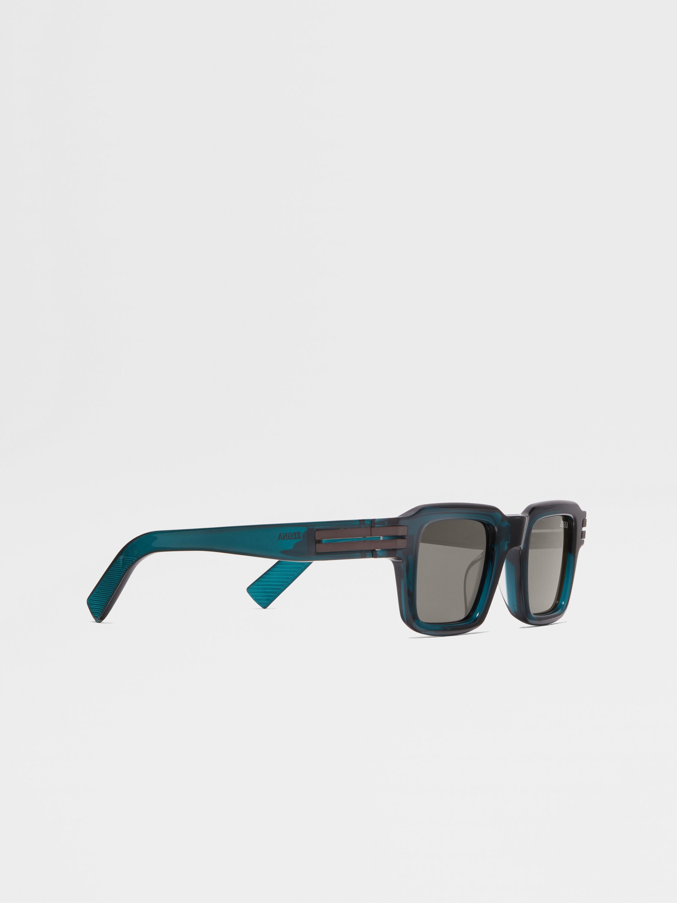 Milky Dark Green Acetate Sunglasses Product detail photo #2