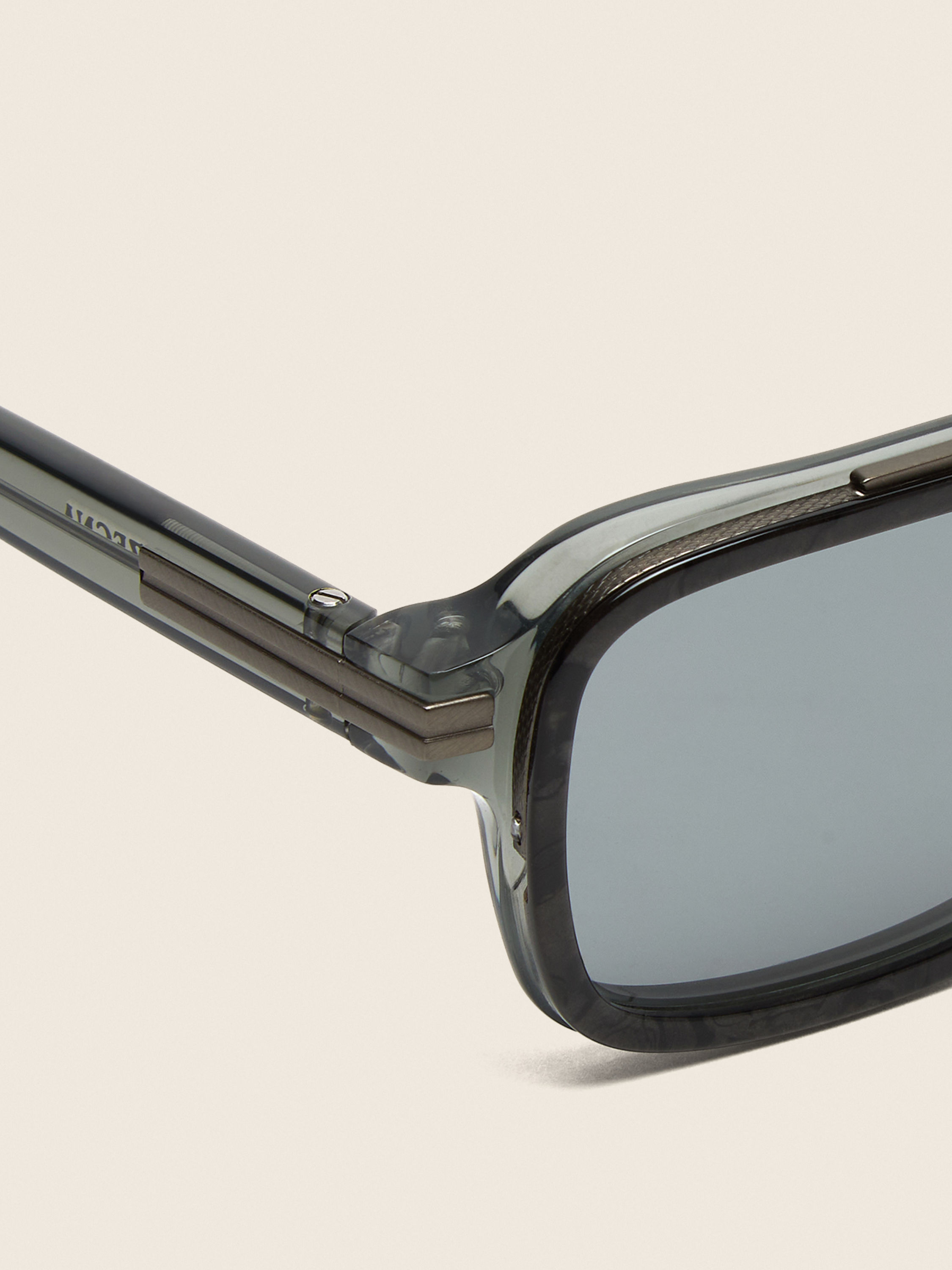Transparent Grey Acetate Sunglasses Product detail photo #1