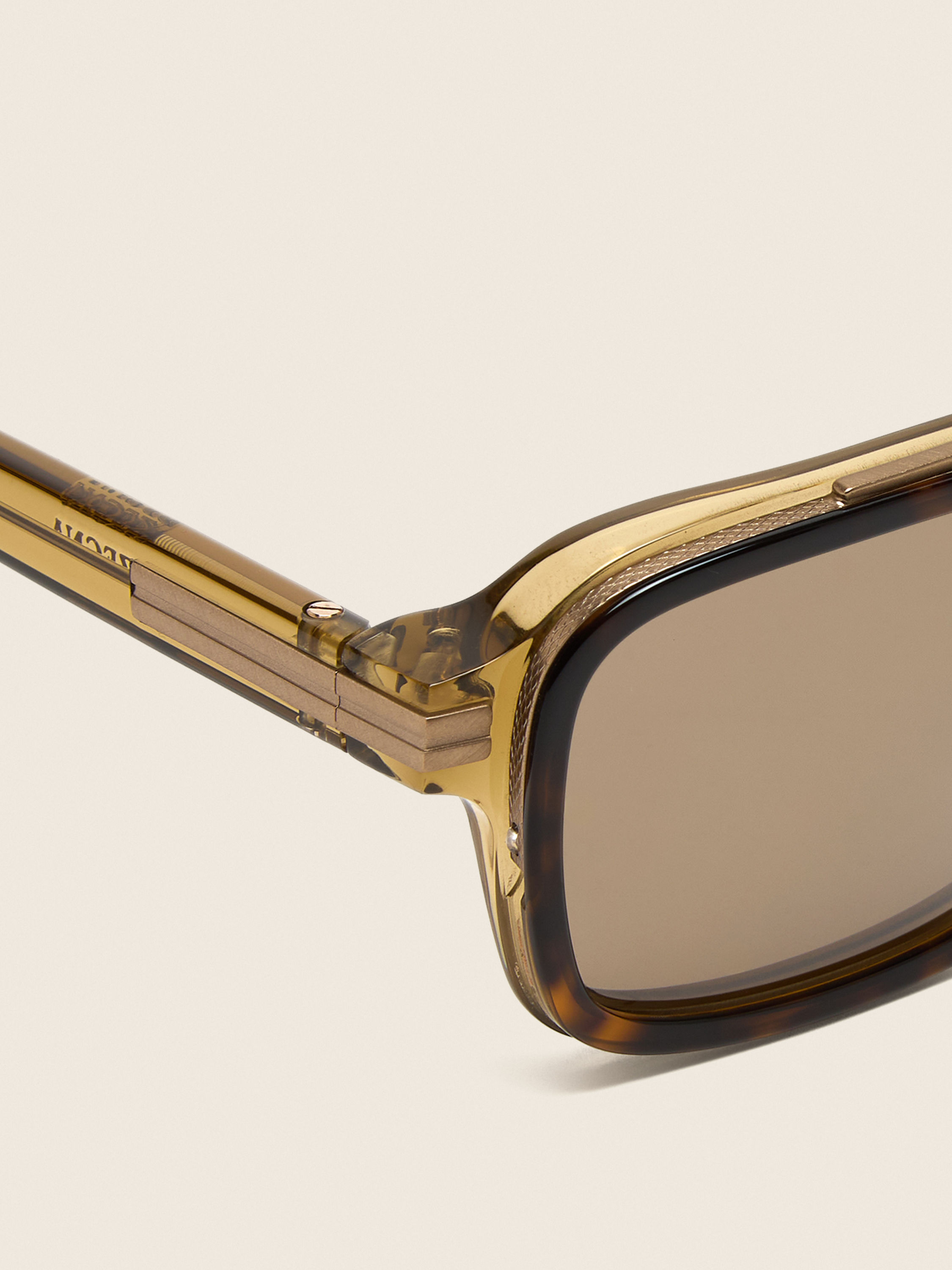 Transparent Havana Brown Acetate Sunglasses Product detail photo #1