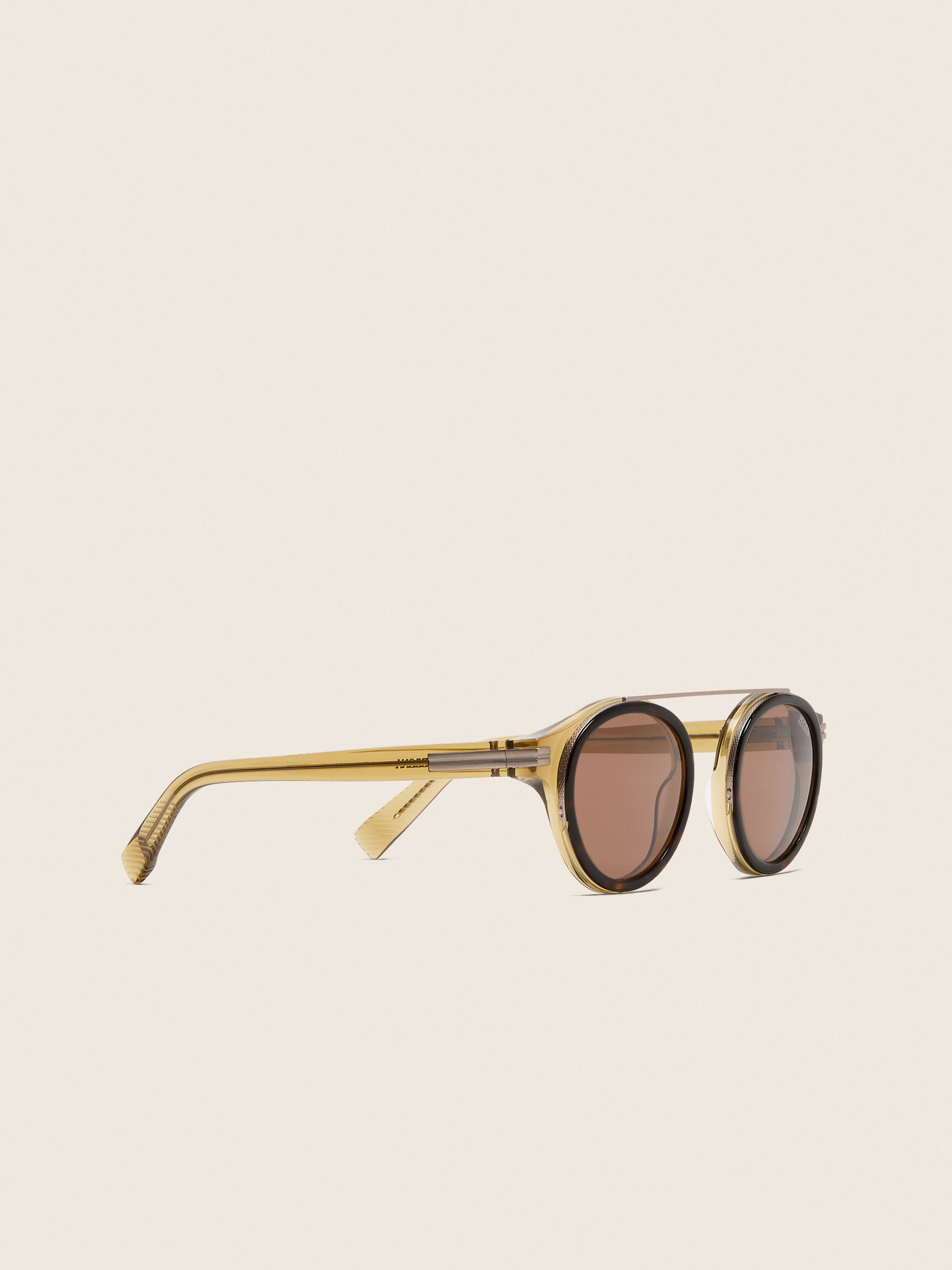 透明哈瓦那浅棕色醋酸纤维太阳镜 產品細節圖 #2