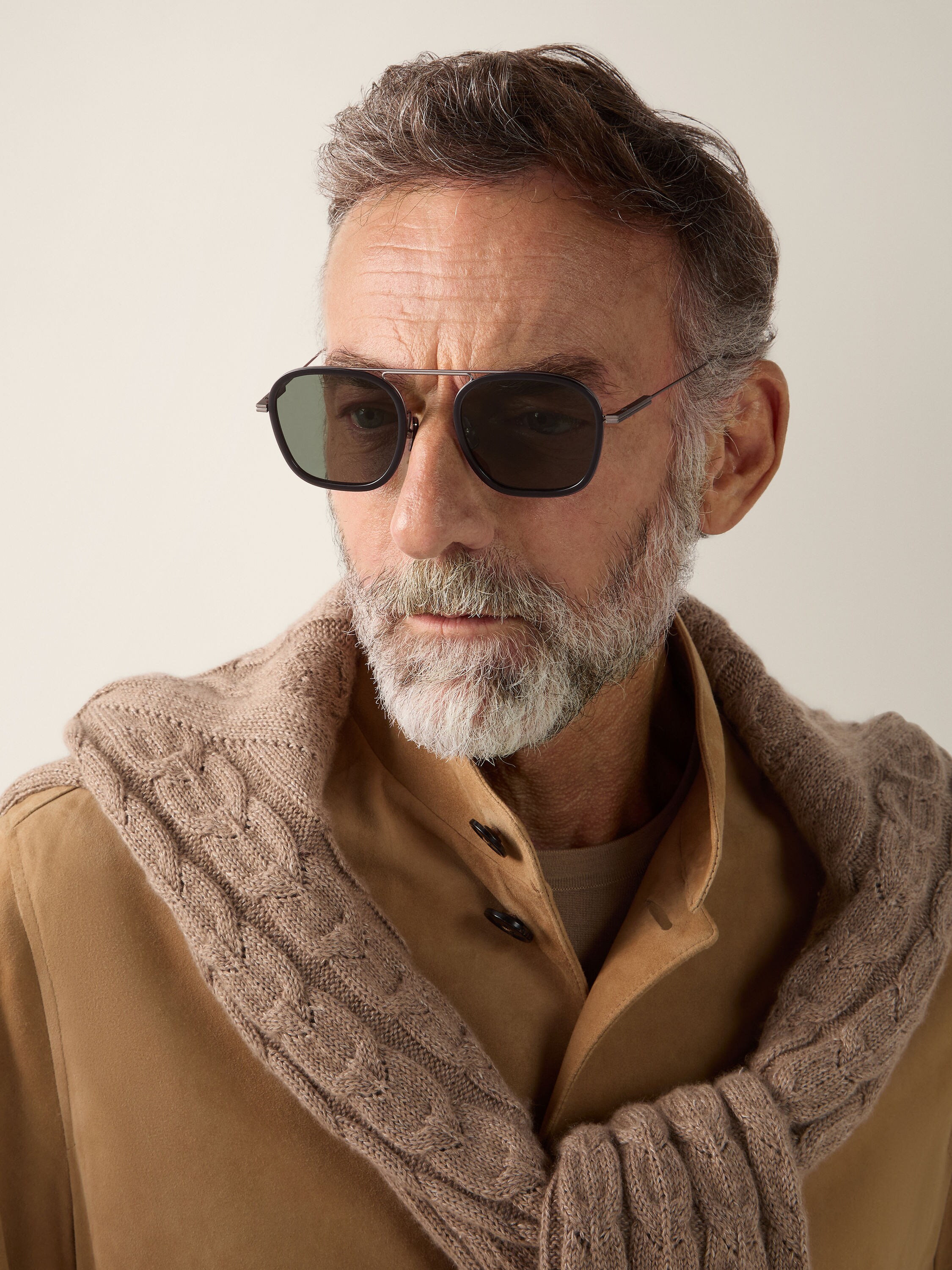 灰色 Orizzonte I 钛金属太阳镜 产品细节图 #3