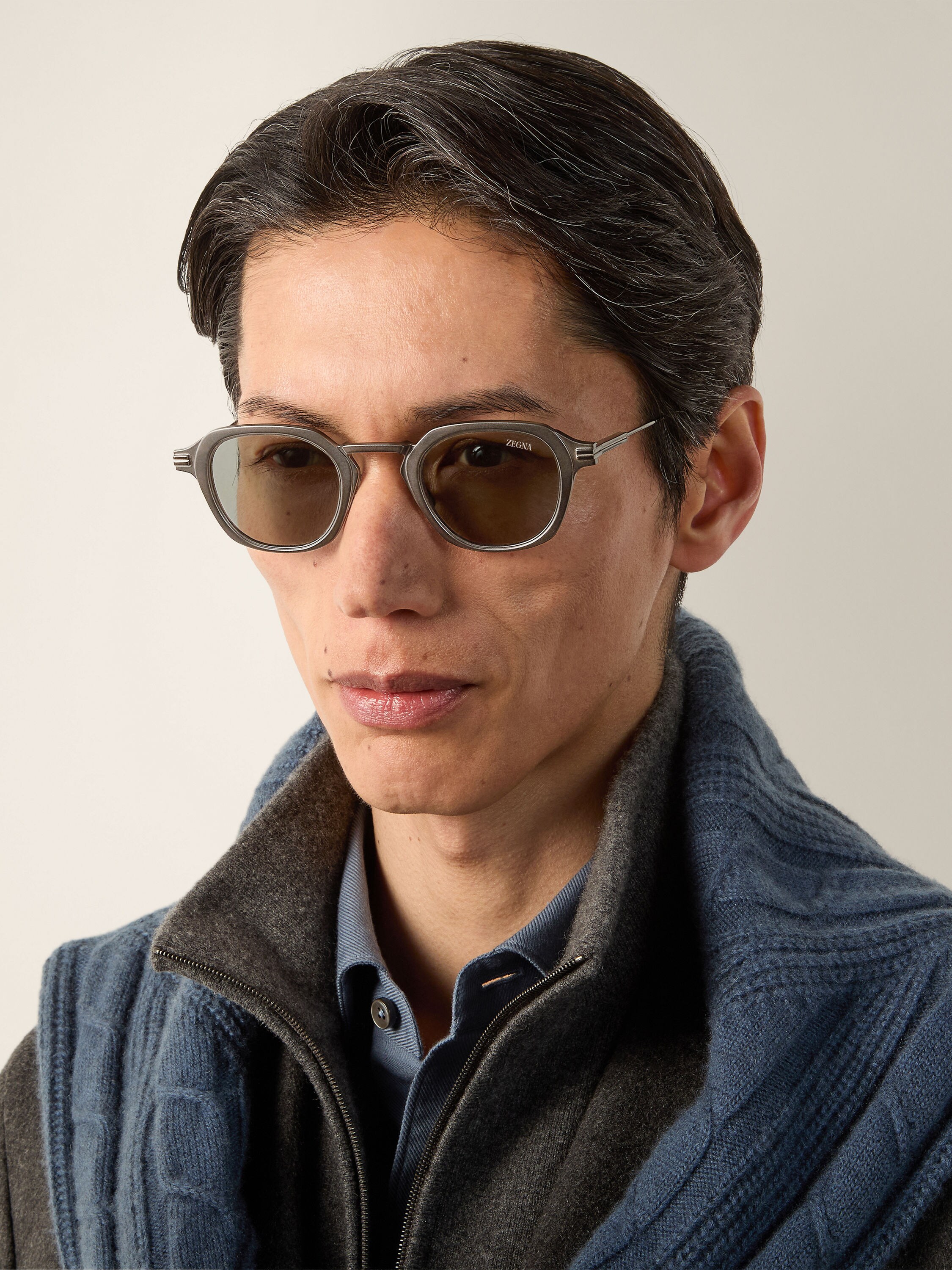 Light Bronze Orizzonte I Titanium Sunglasses Product detail photo #3