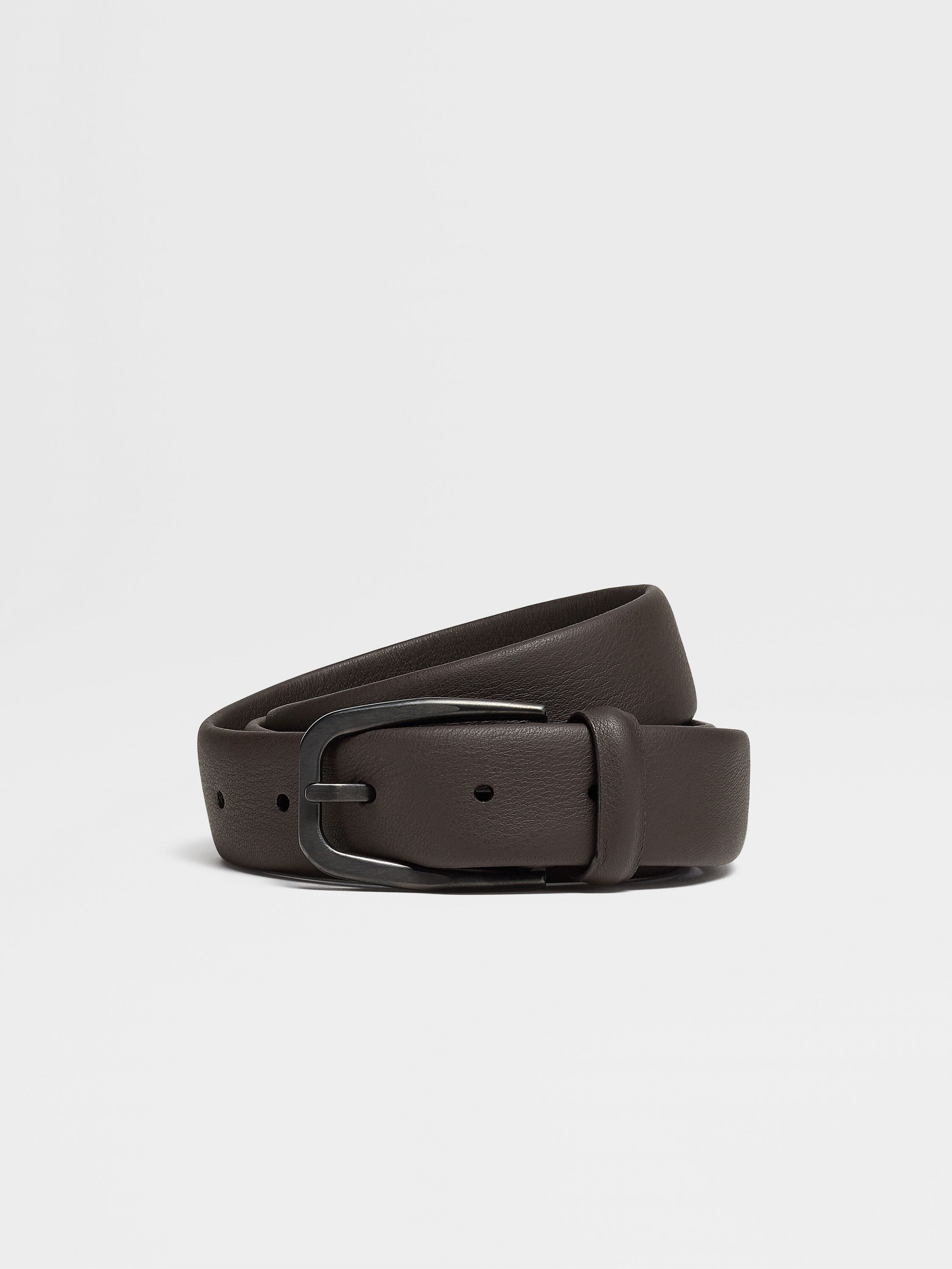 Dark Brown Leather Belt Main product photo