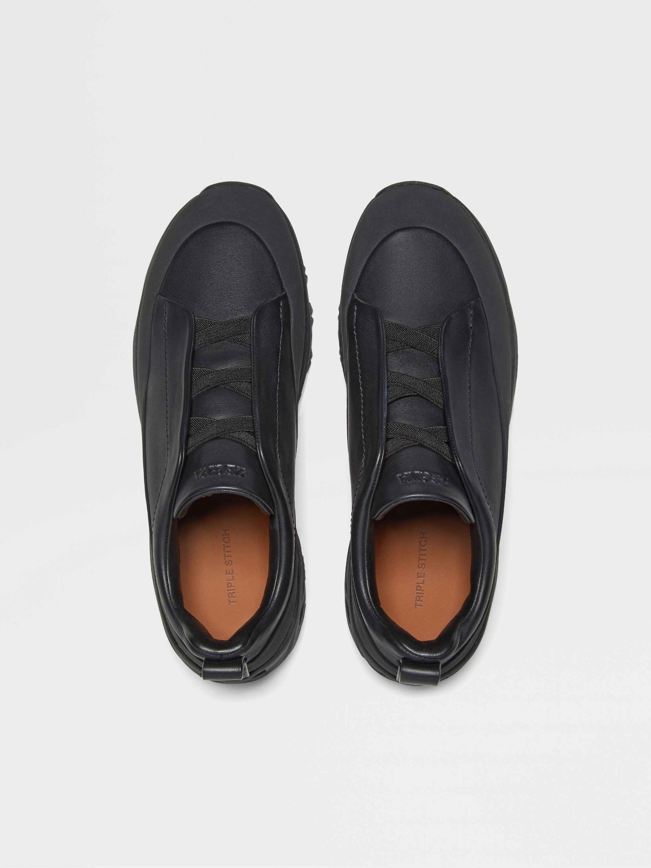 Black Leather Triple Stitch™ Monte Sneakers Product detail photo #2