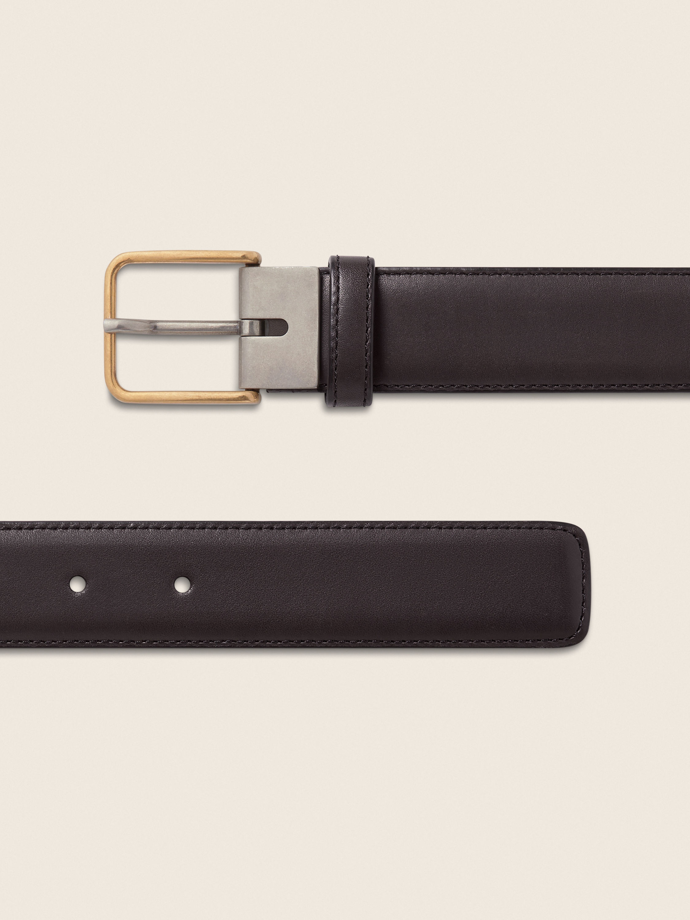 Dark Brown Natural Grain Leather Belt Product detail photo #1