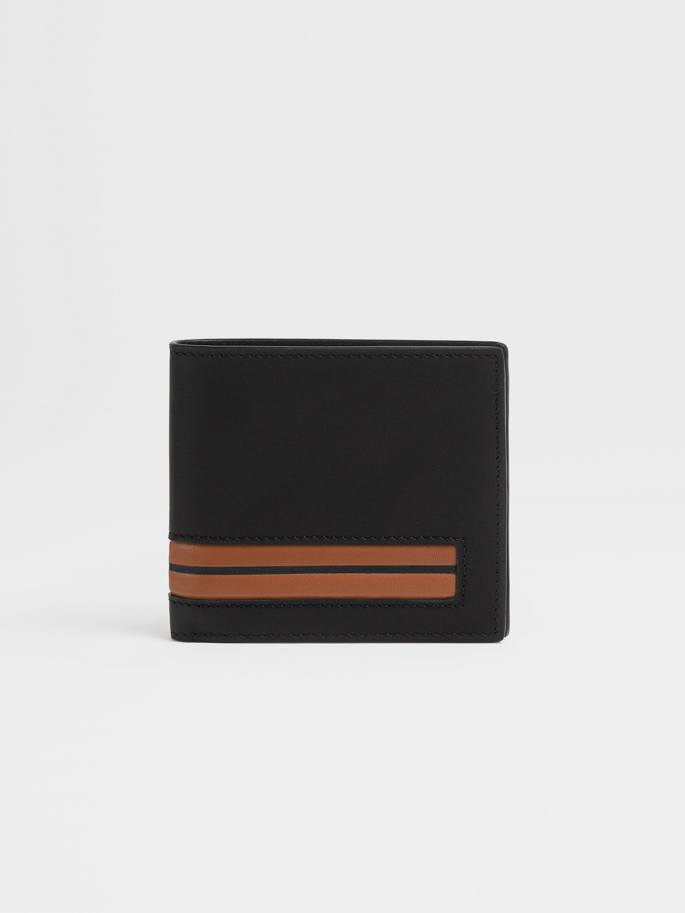 Black Leather Billfold Wallet Main product photo