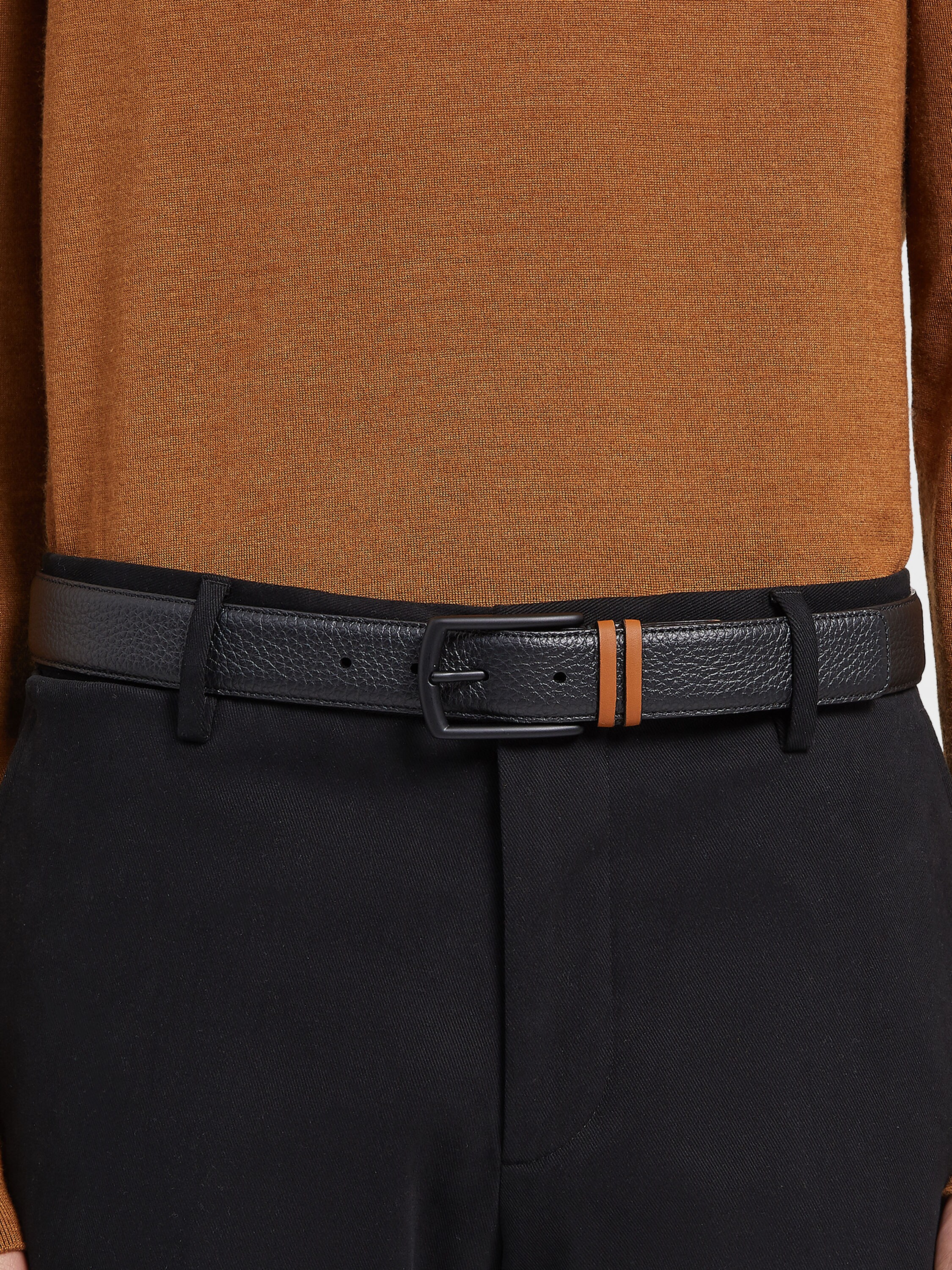Black Leather Belt Product detail photo #2