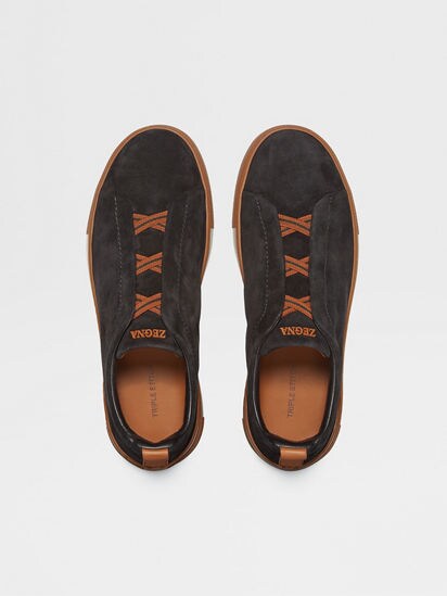 Black Suede Triple Stitch™ Sneakers FW25 28331662 | Zegna CN