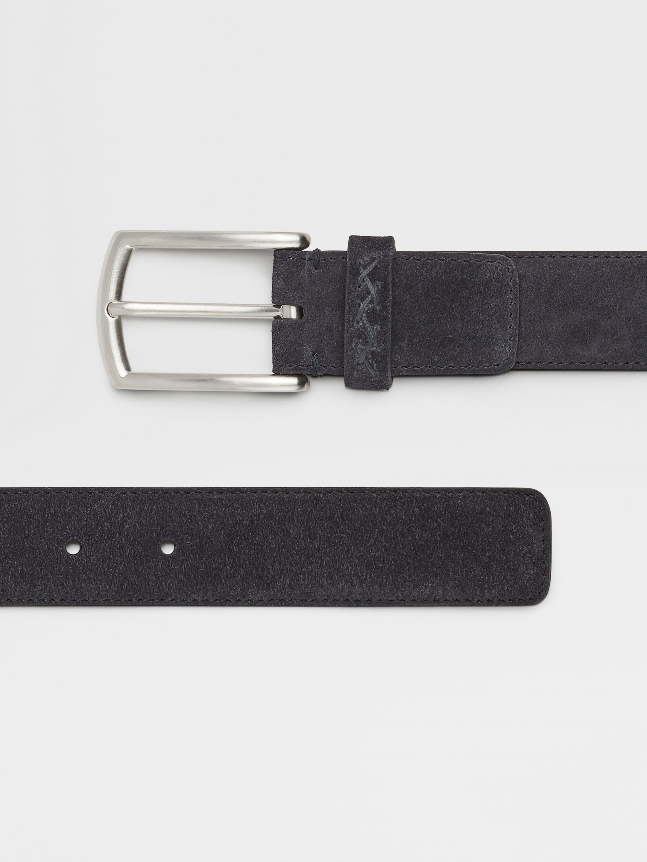 Navy Blue Suede Belt Product detail photo #1