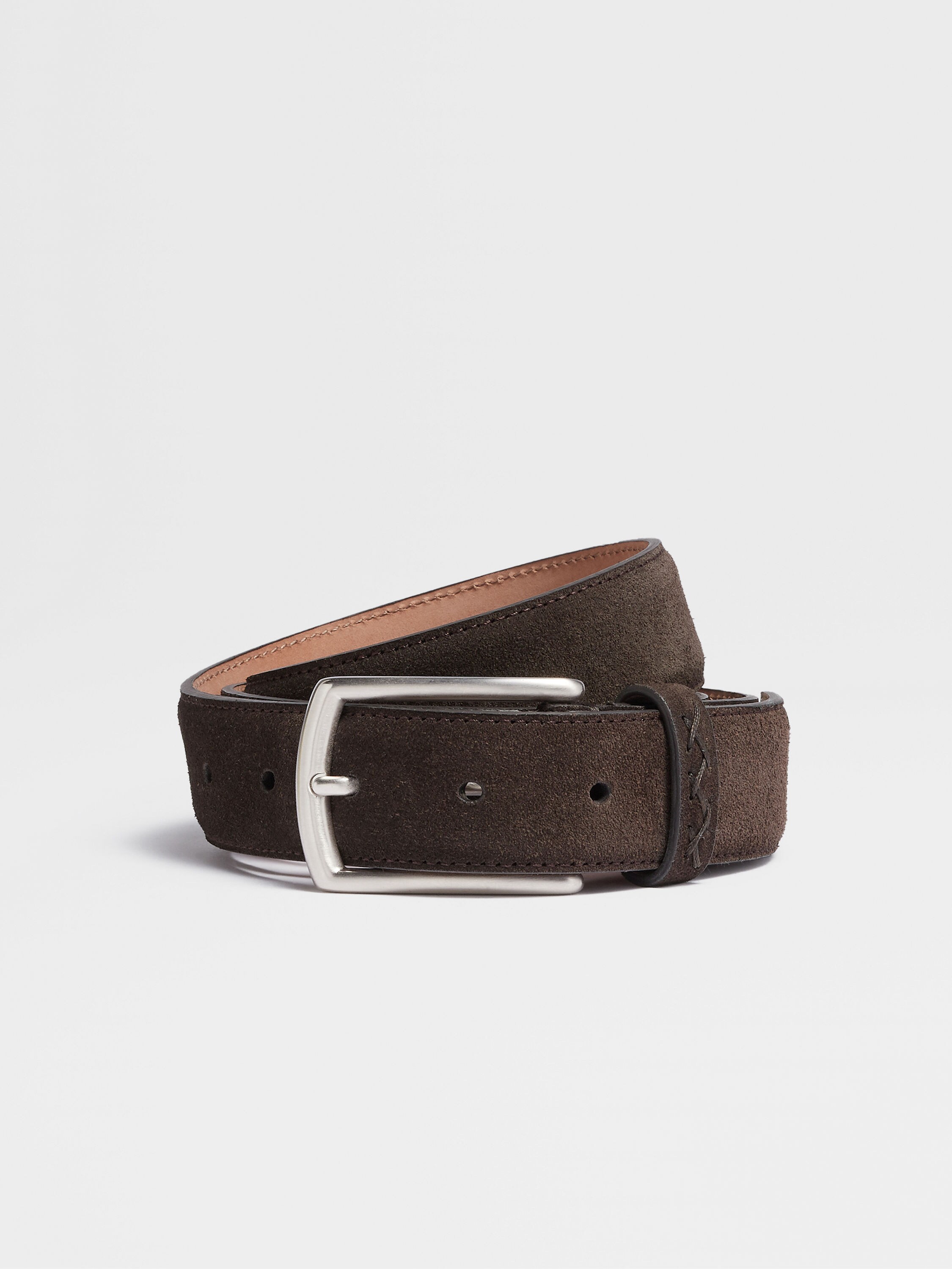 Dark Brown Suede Belt Main product photo