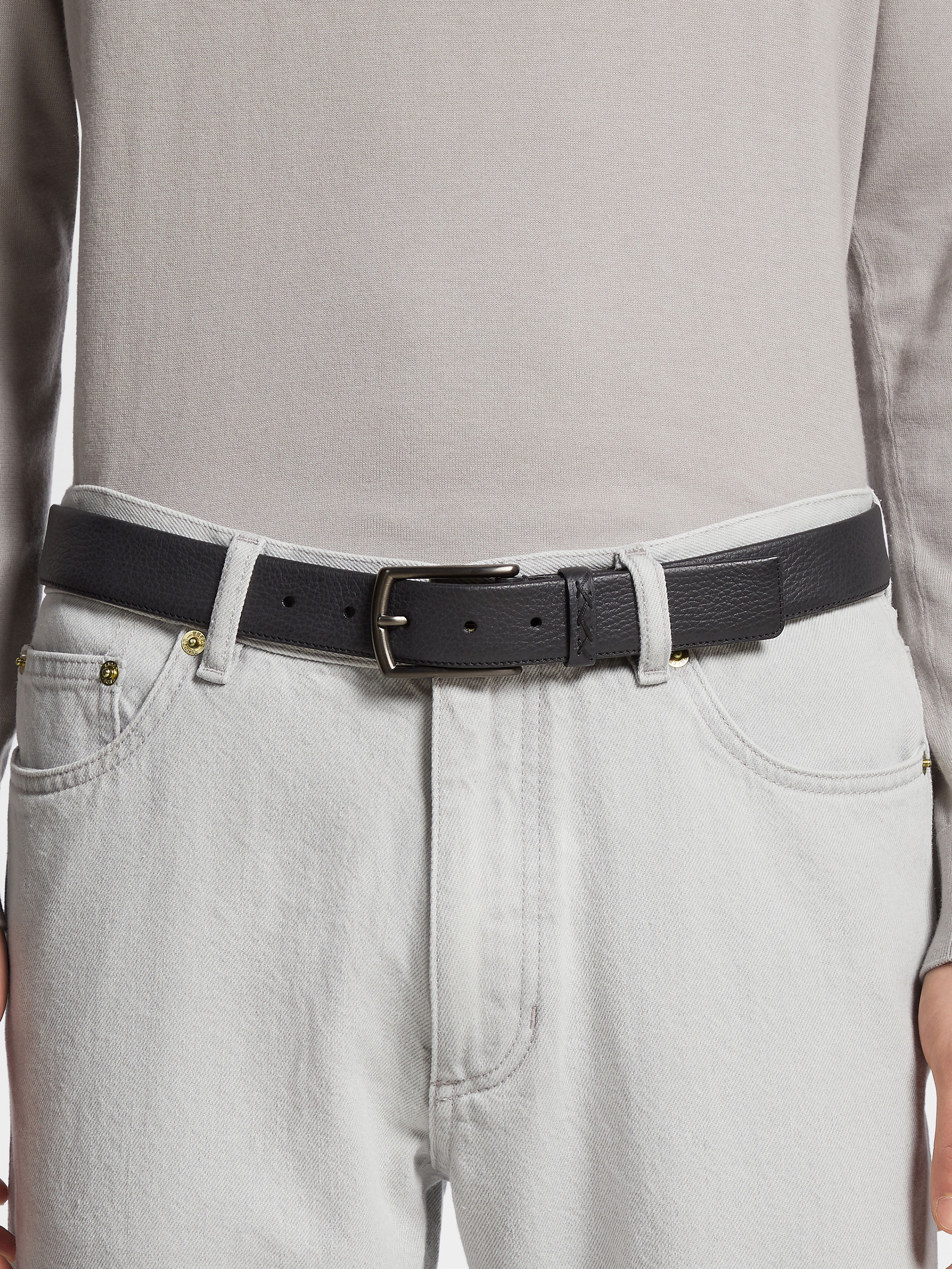 Black Leather Belt Product detail photo #2