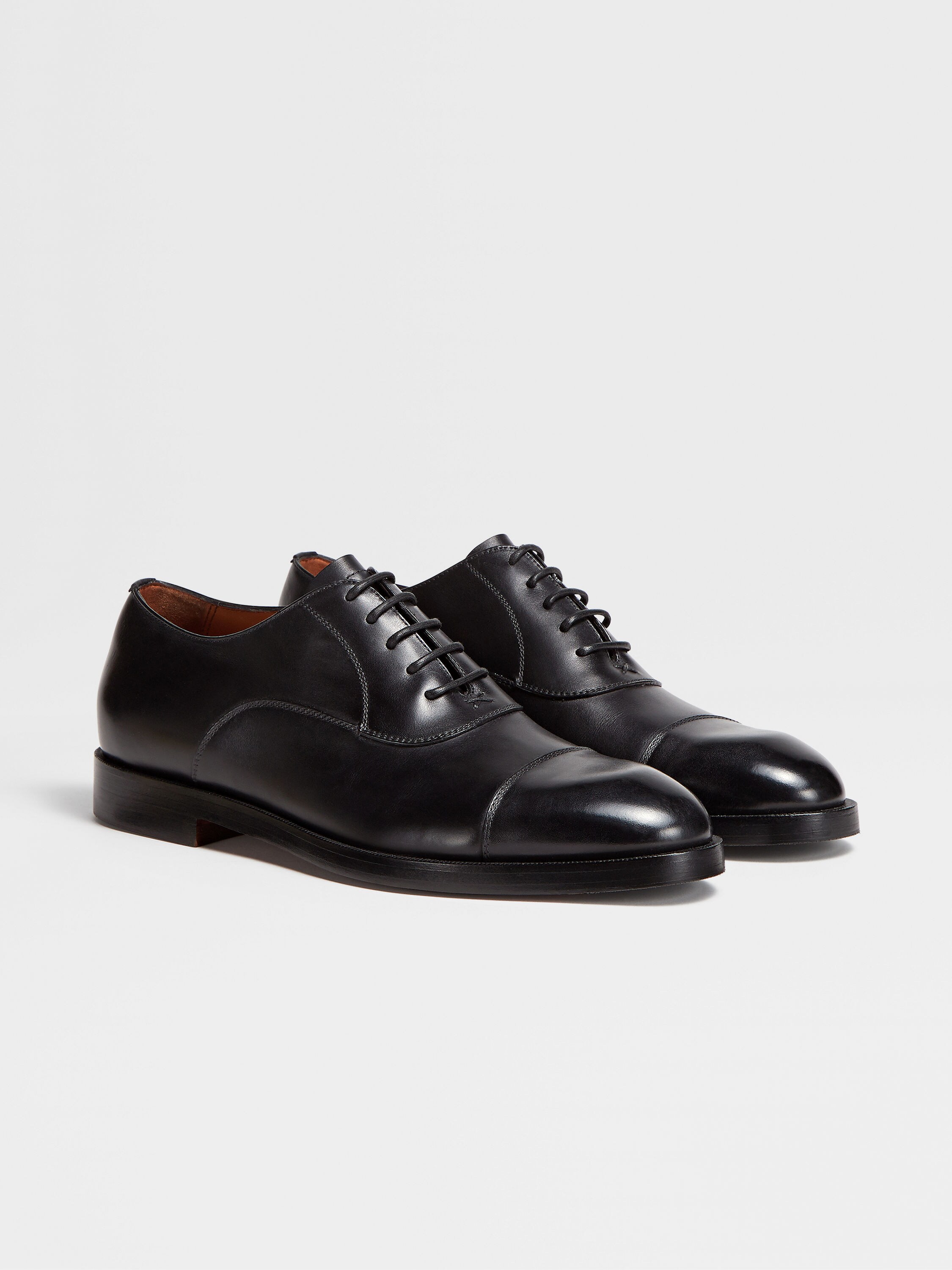 Black Leather Oxford Shoes Product detail photo #2