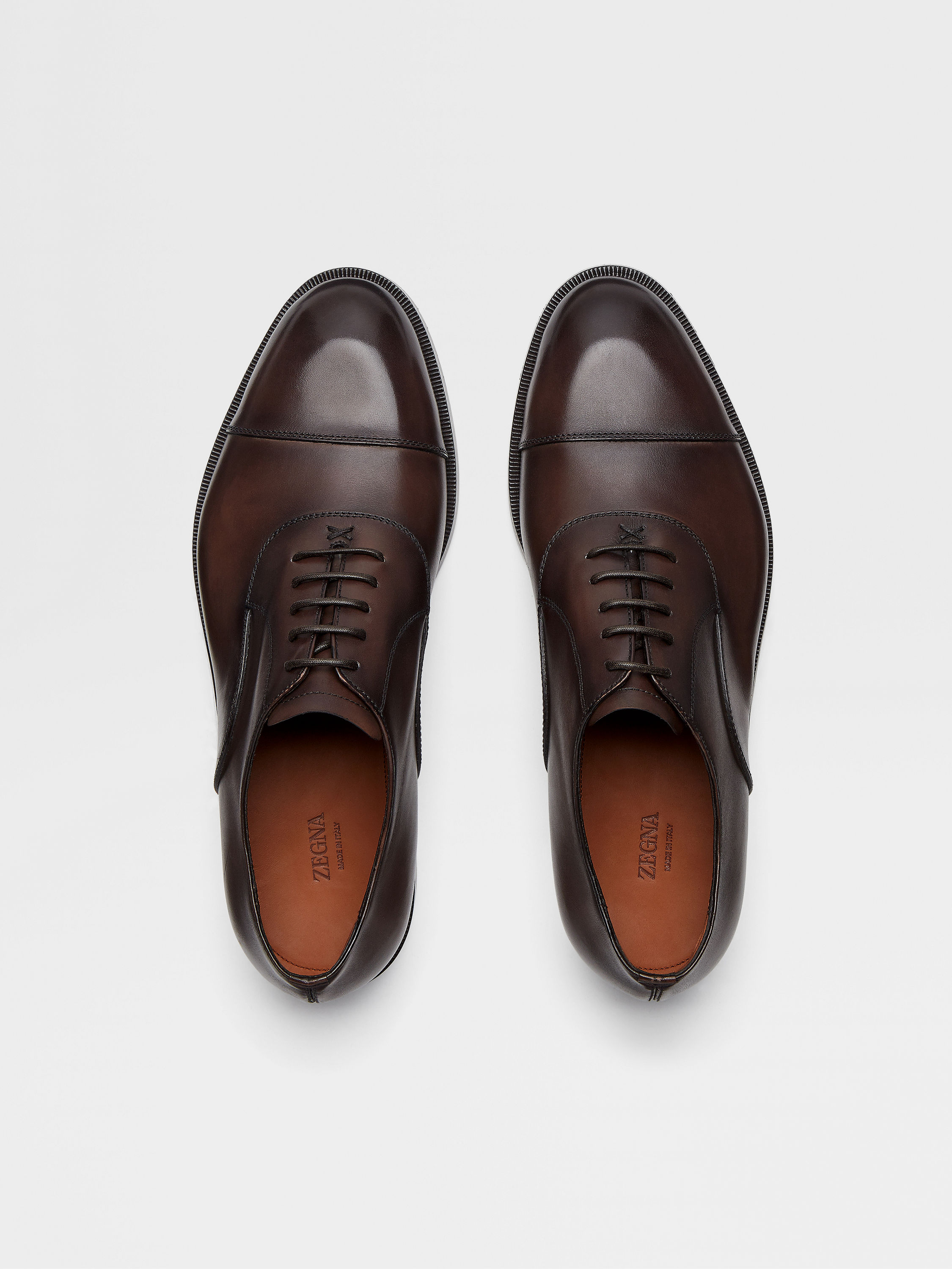 Brown Leather Oxford Shoes Product detail photo #4