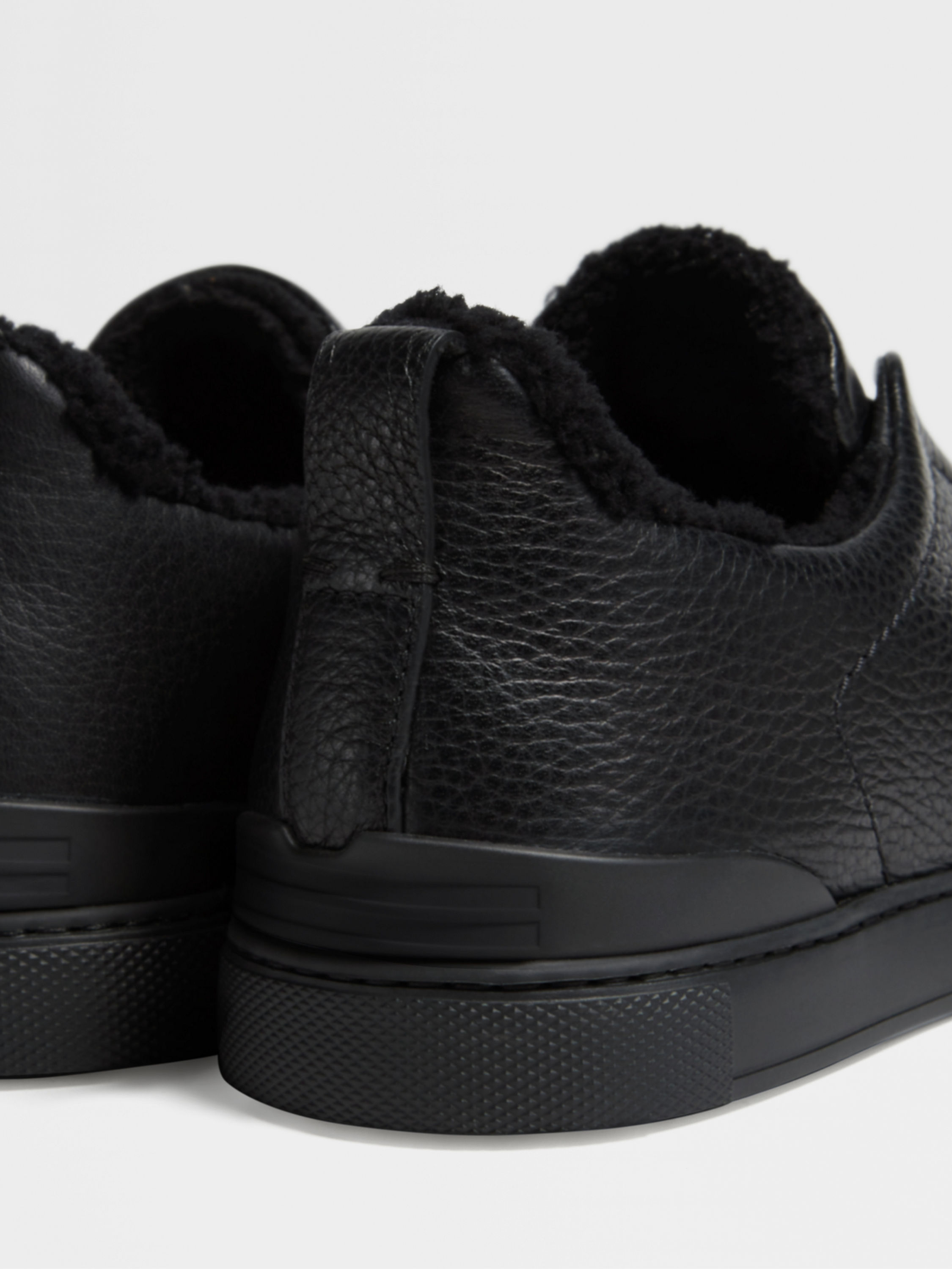 Black Deerskin Triple Stitch™ Sneakers Product detail photo #1