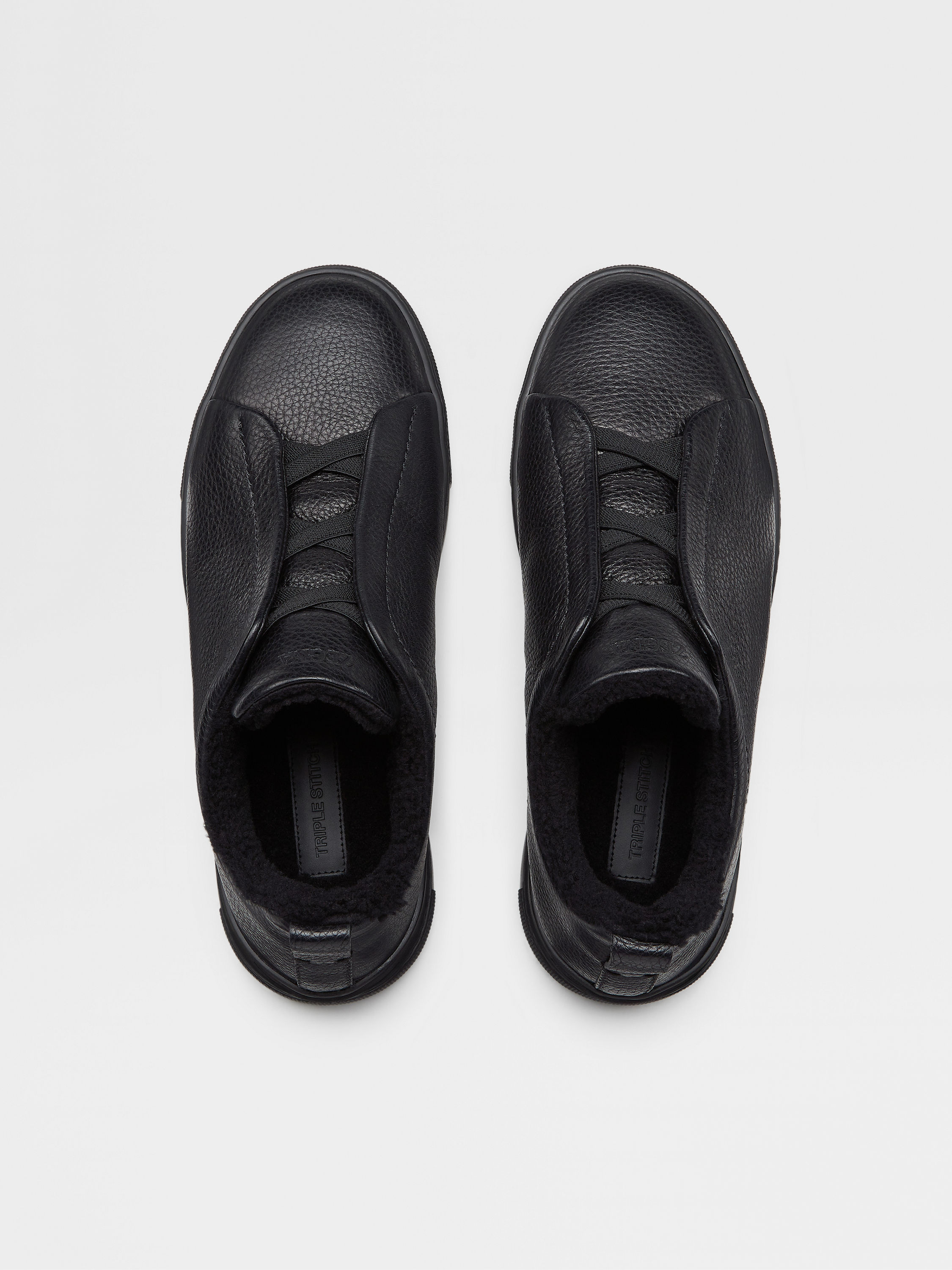 Black Deerskin Triple Stitch™ Sneakers Product detail photo #2