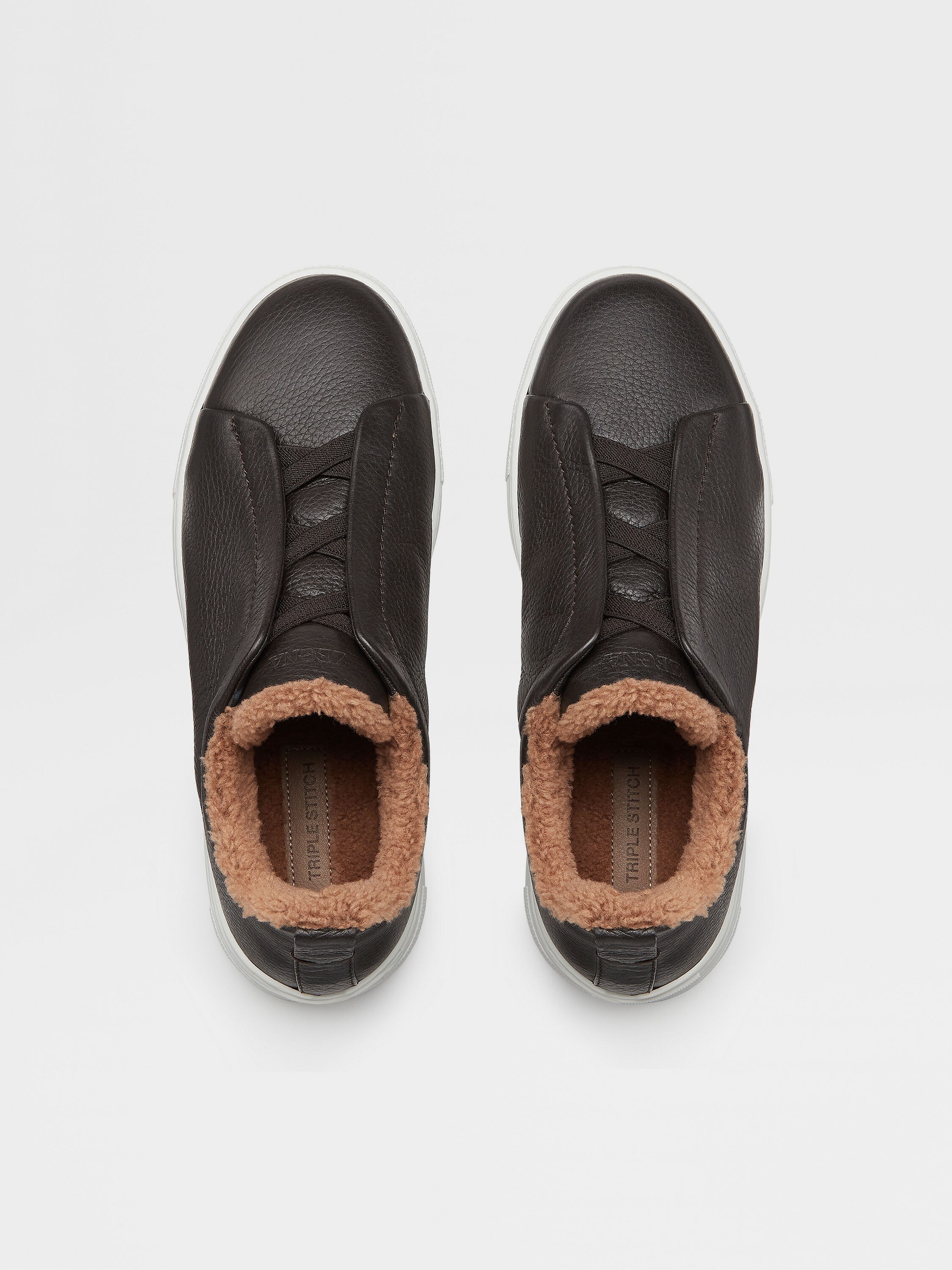 Brown Deerskin Triple Stitch™ Sneakers Product detail photo #2