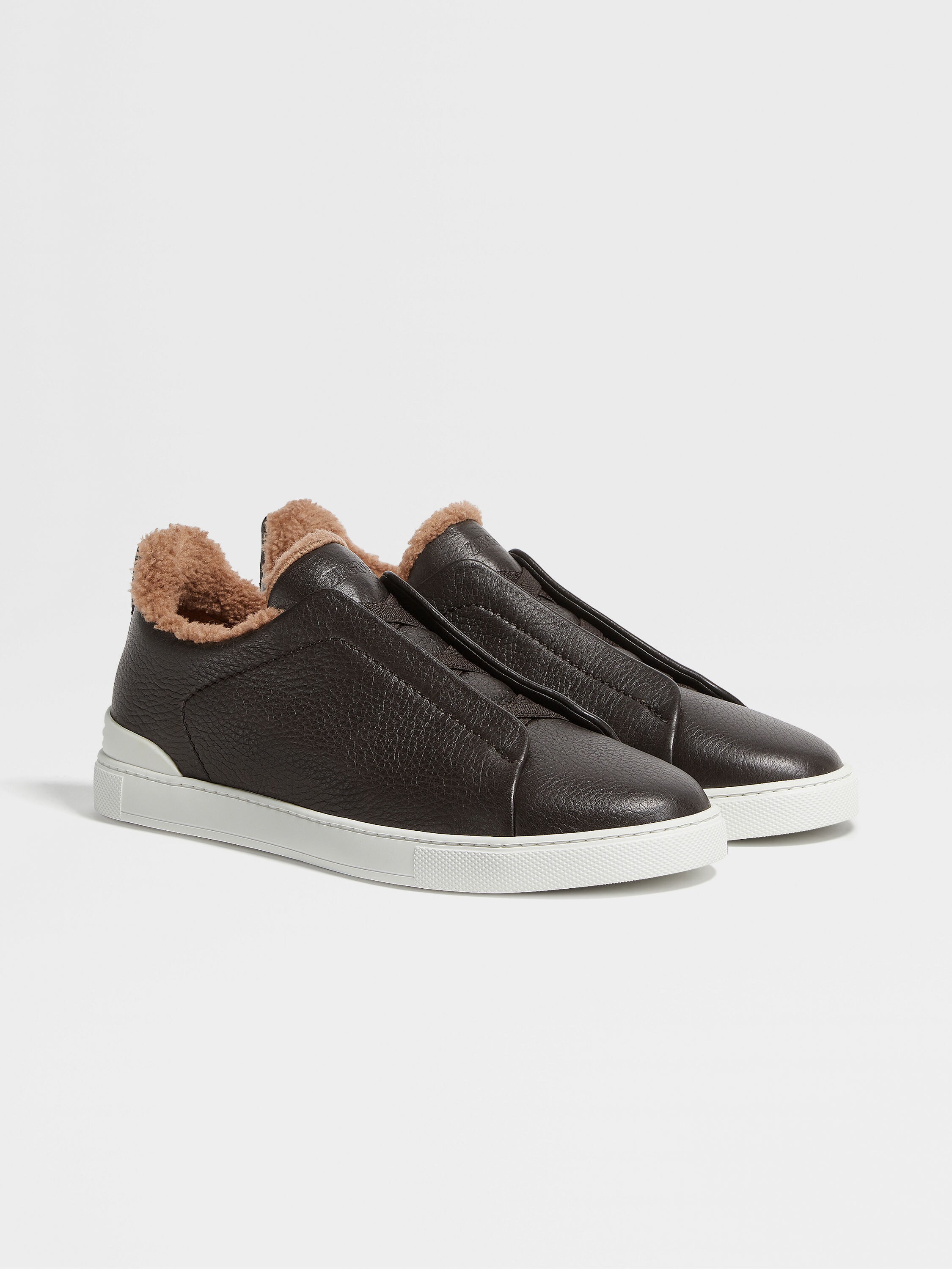 Brown Deerskin Triple Stitch™ Sneakers Main product photo