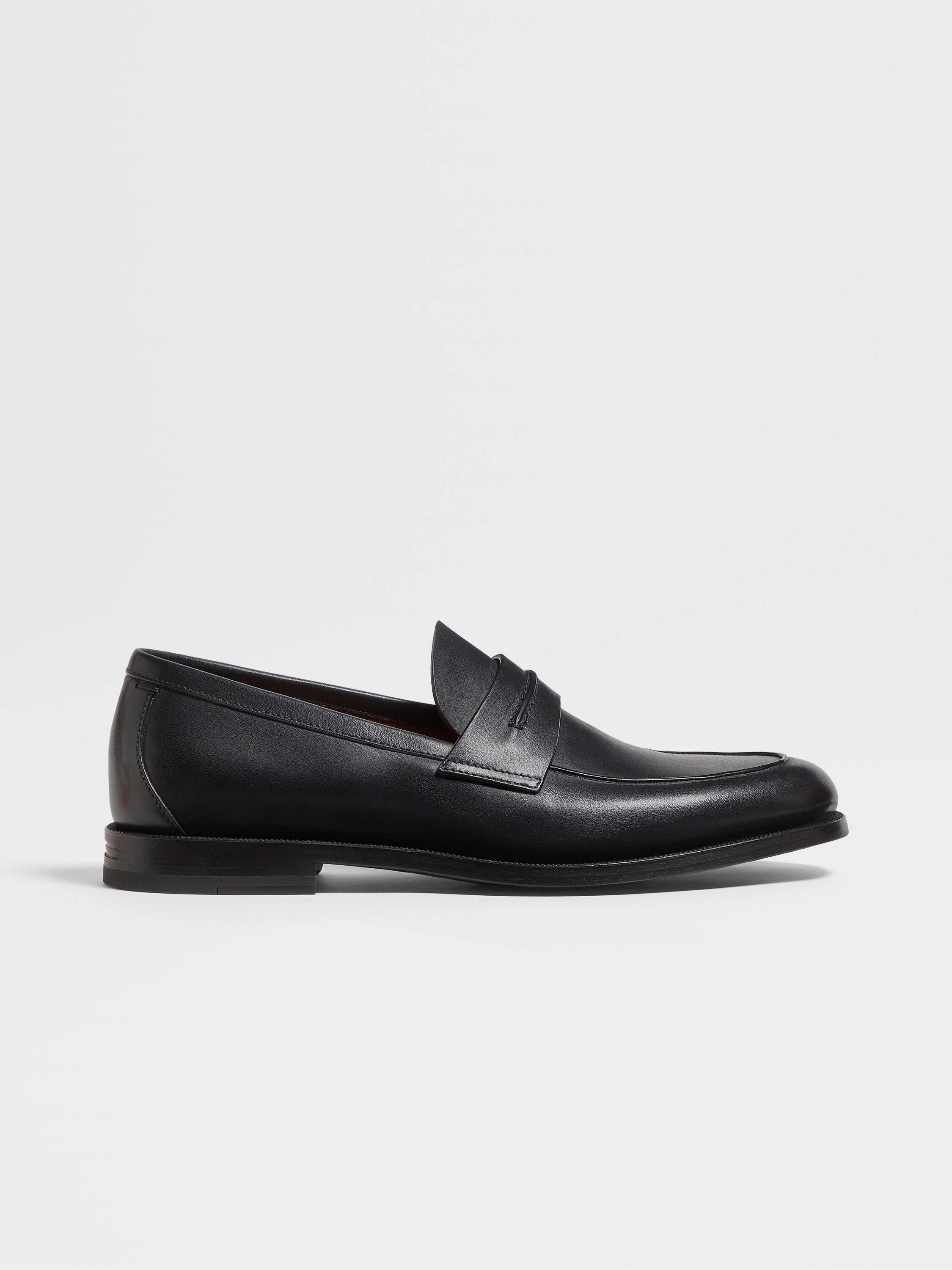 Black Leather Mocassin Corso Loafers Main product photo