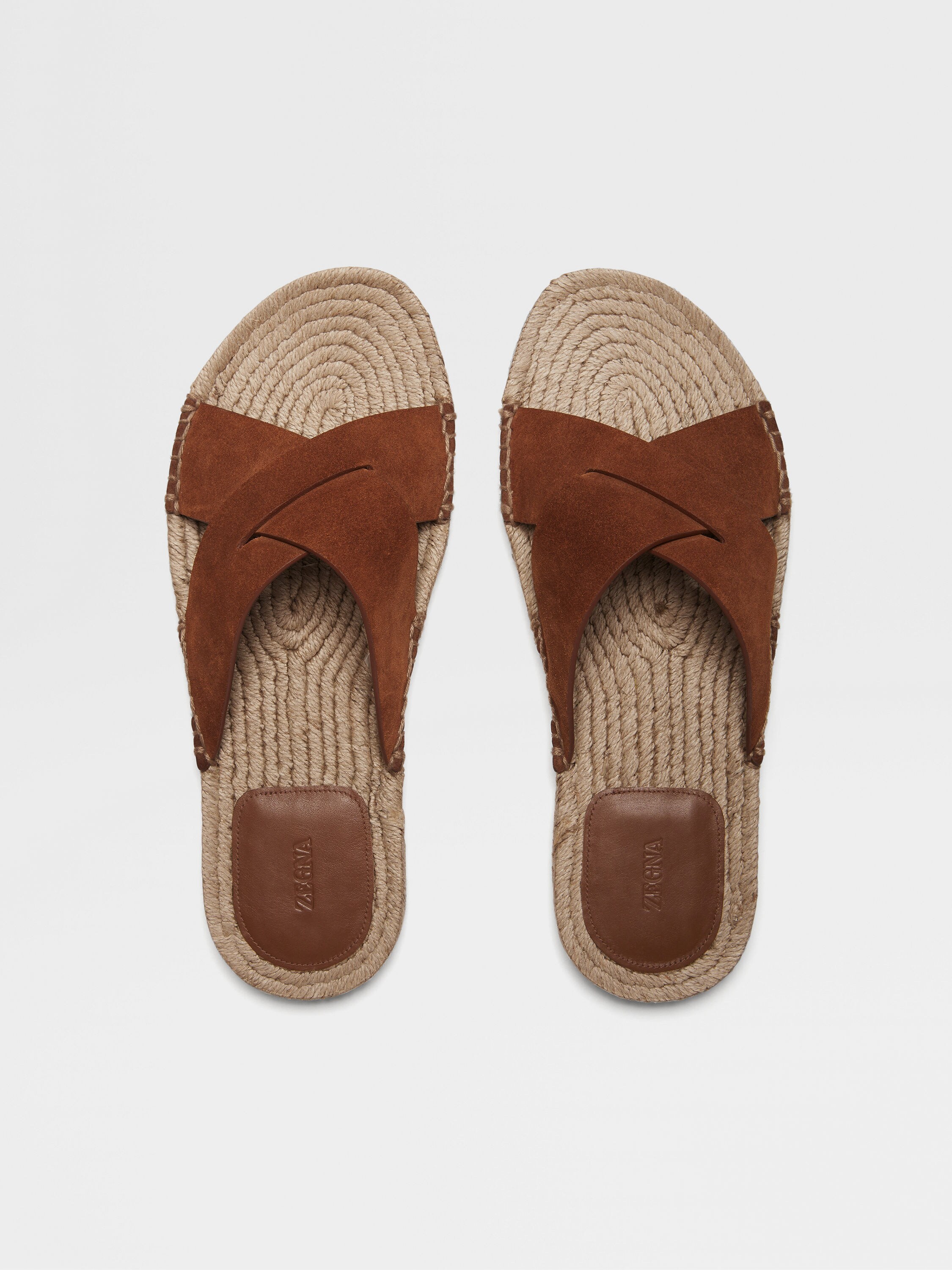 深Foliage色绒面革平底拖鞋 产品细节图 #4